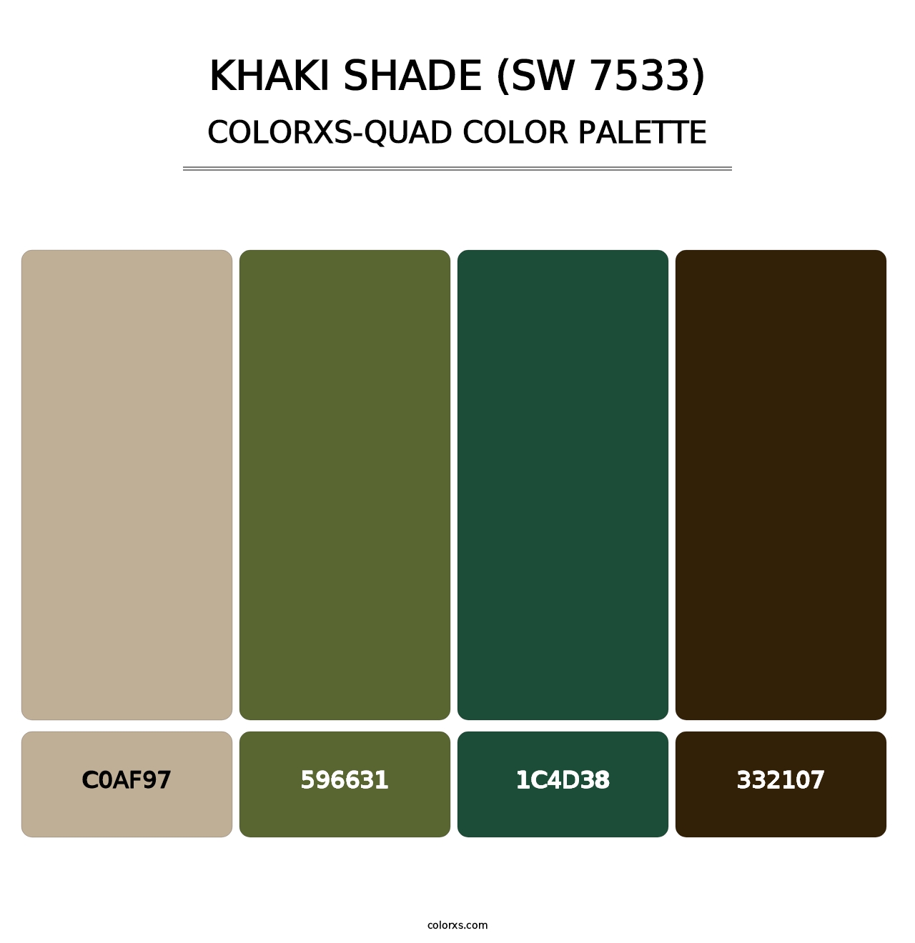 Khaki Shade (SW 7533) - Colorxs Quad Palette