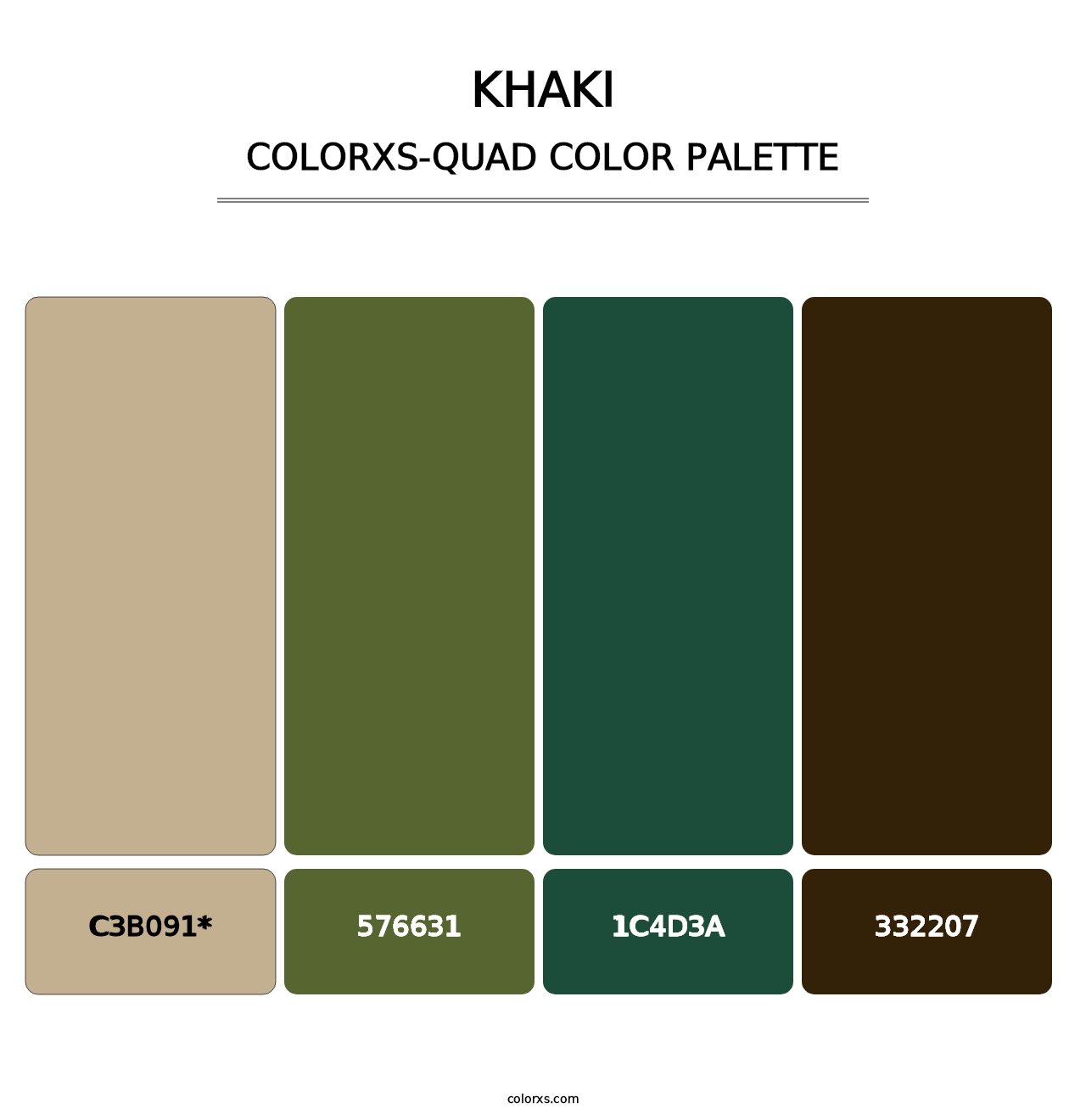 Khaki - Colorxs Quad Palette