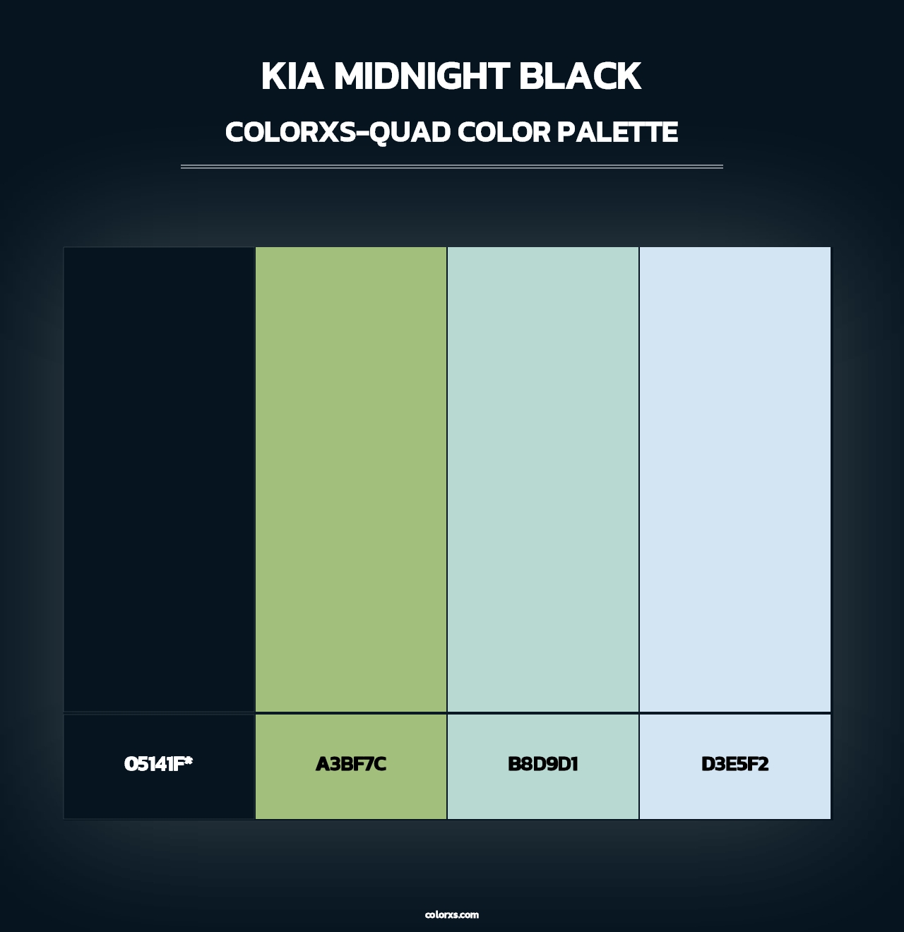 Kia Midnight Black - Colorxs Quad Palette