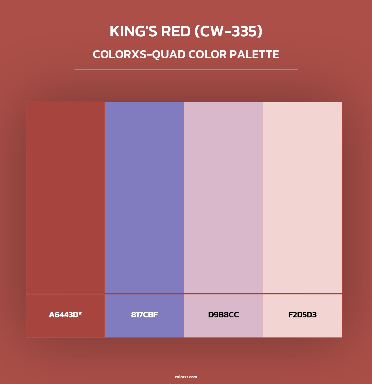 King's Red (CW-335) - Colorxs Quad Palette