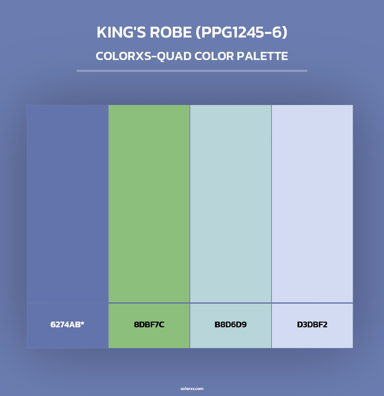 King's Robe (PPG1245-6) - Colorxs Quad Palette