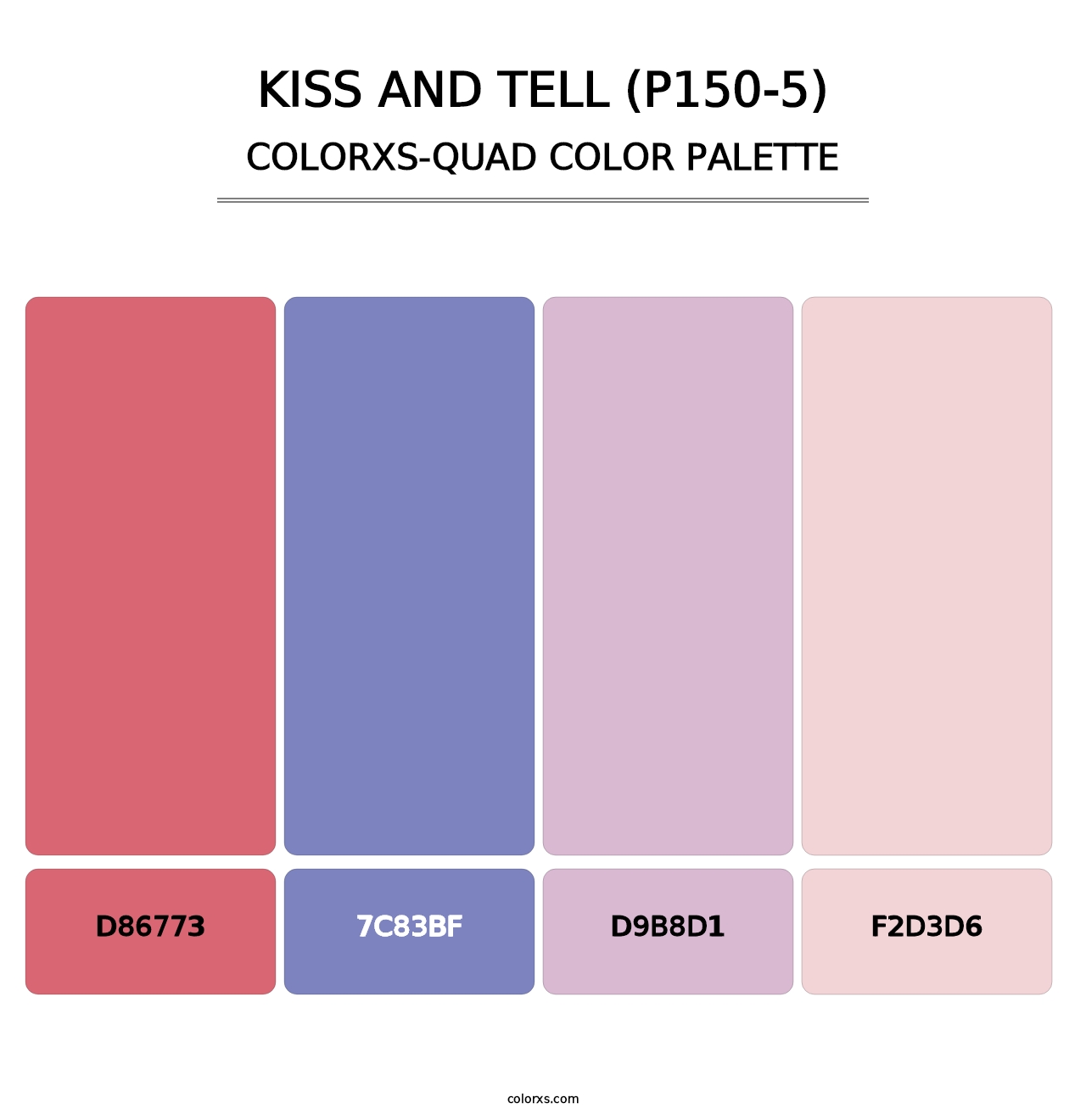 Kiss And Tell (P150-5) - Colorxs Quad Palette
