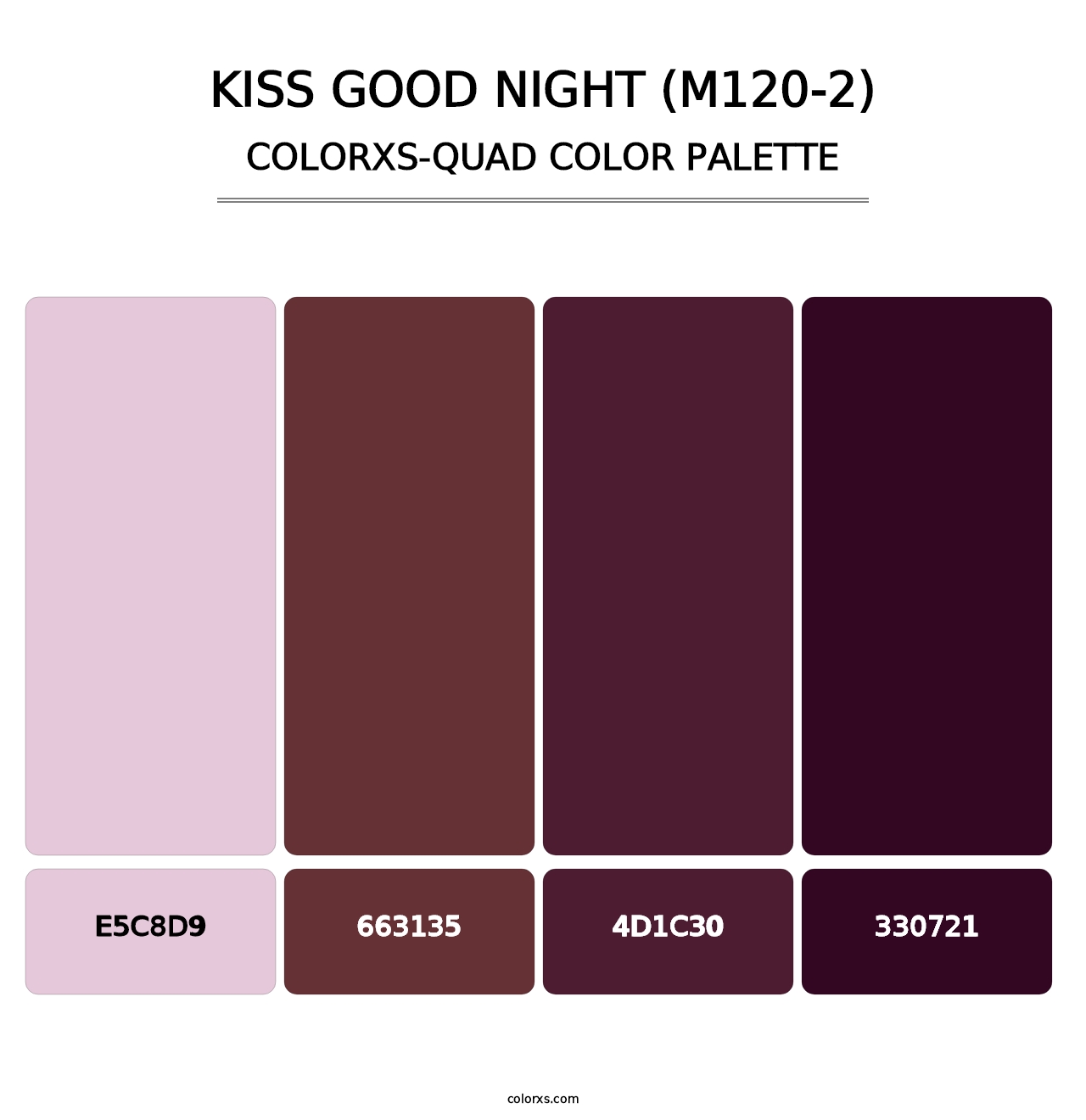 Kiss Good Night (M120-2) - Colorxs Quad Palette
