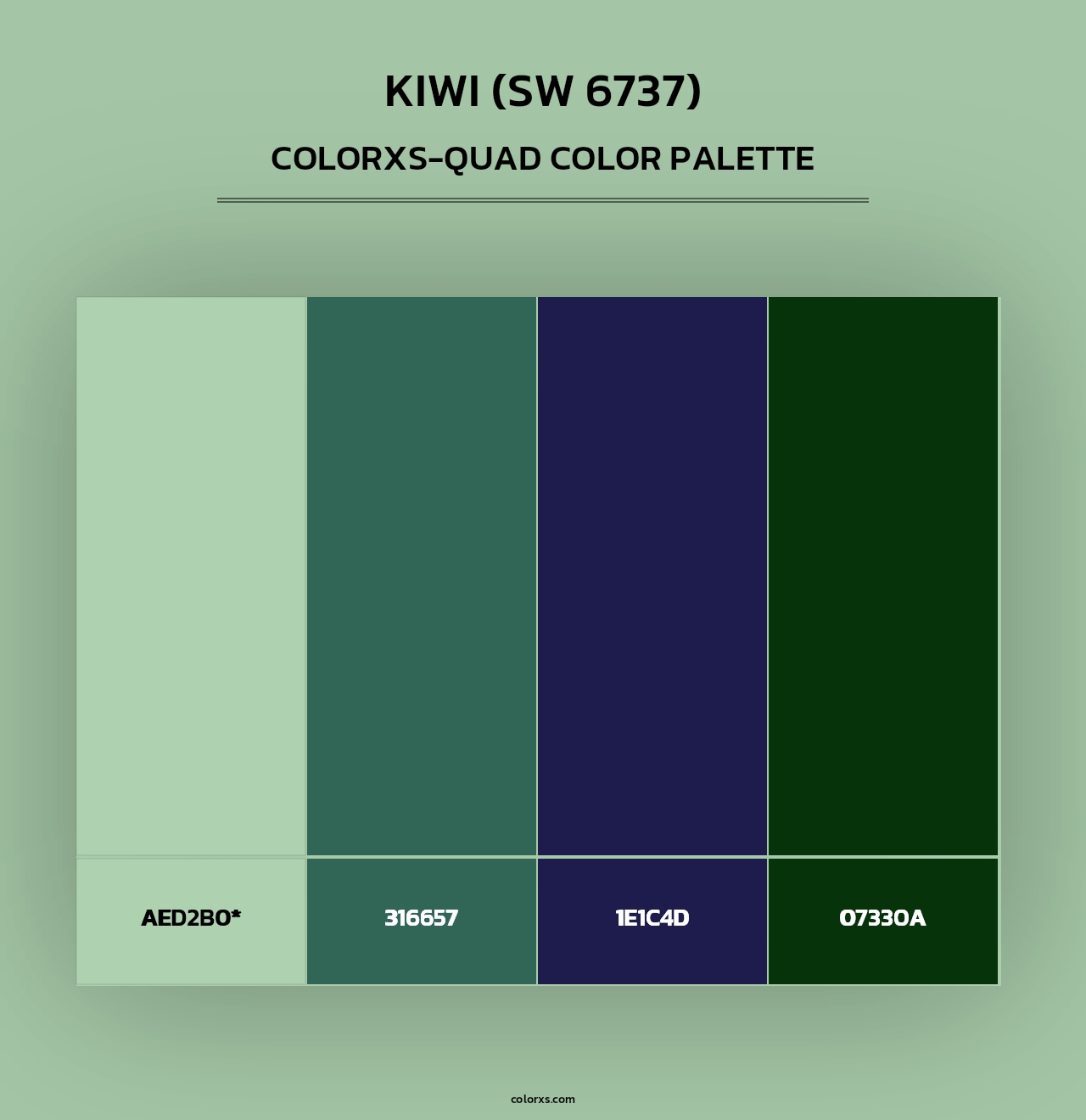 Kiwi (SW 6737) - Colorxs Quad Palette