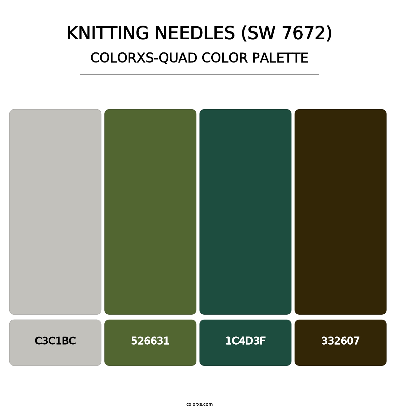 Knitting Needles (SW 7672) - Colorxs Quad Palette