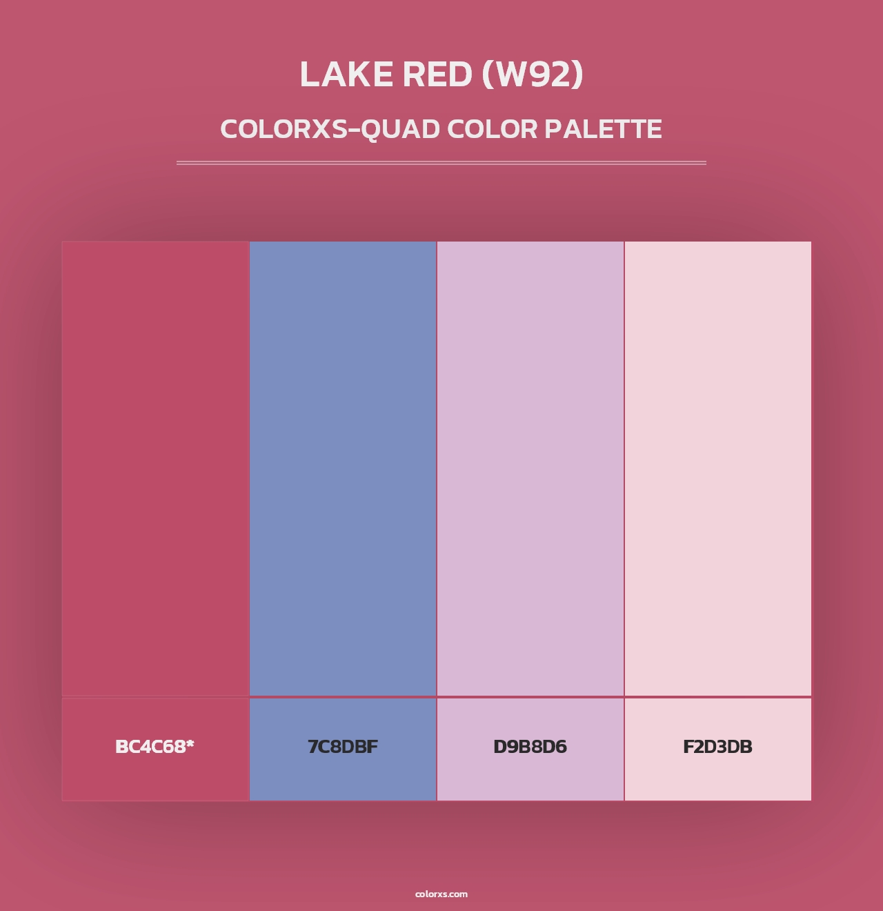 Lake Red (W92) - Colorxs Quad Palette