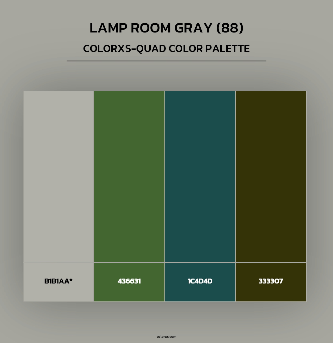 Lamp Room Gray (88) - Colorxs Quad Palette