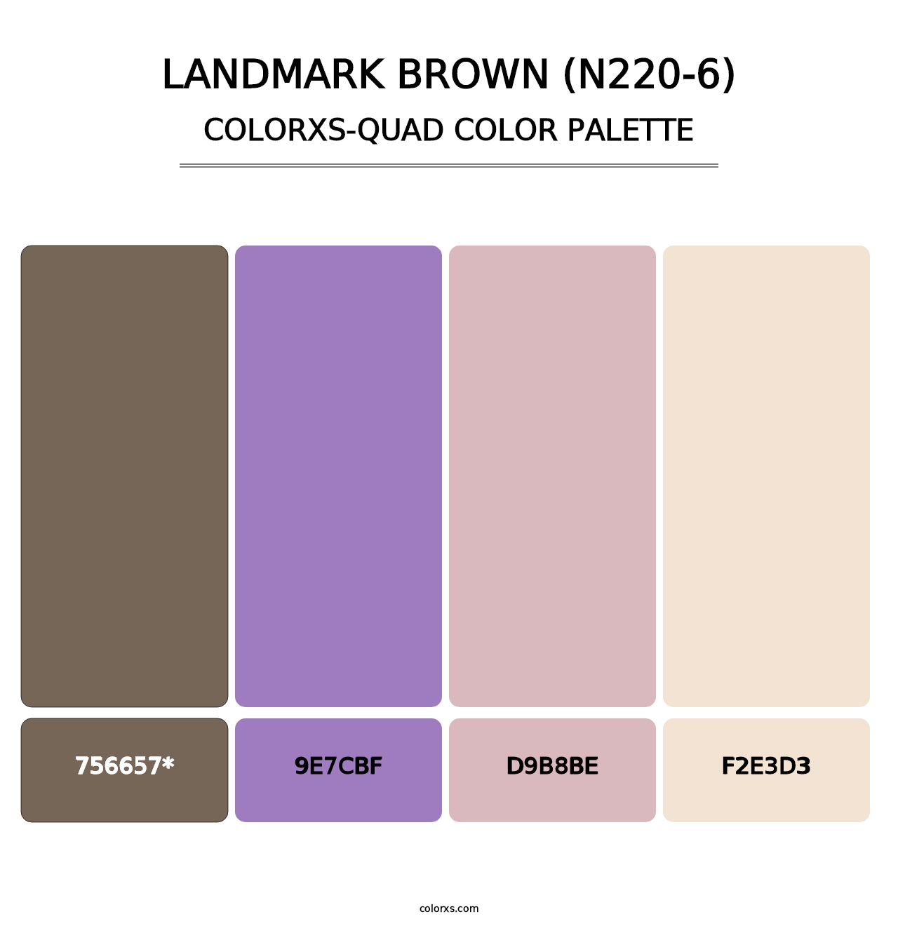Landmark Brown (N220-6) - Colorxs Quad Palette