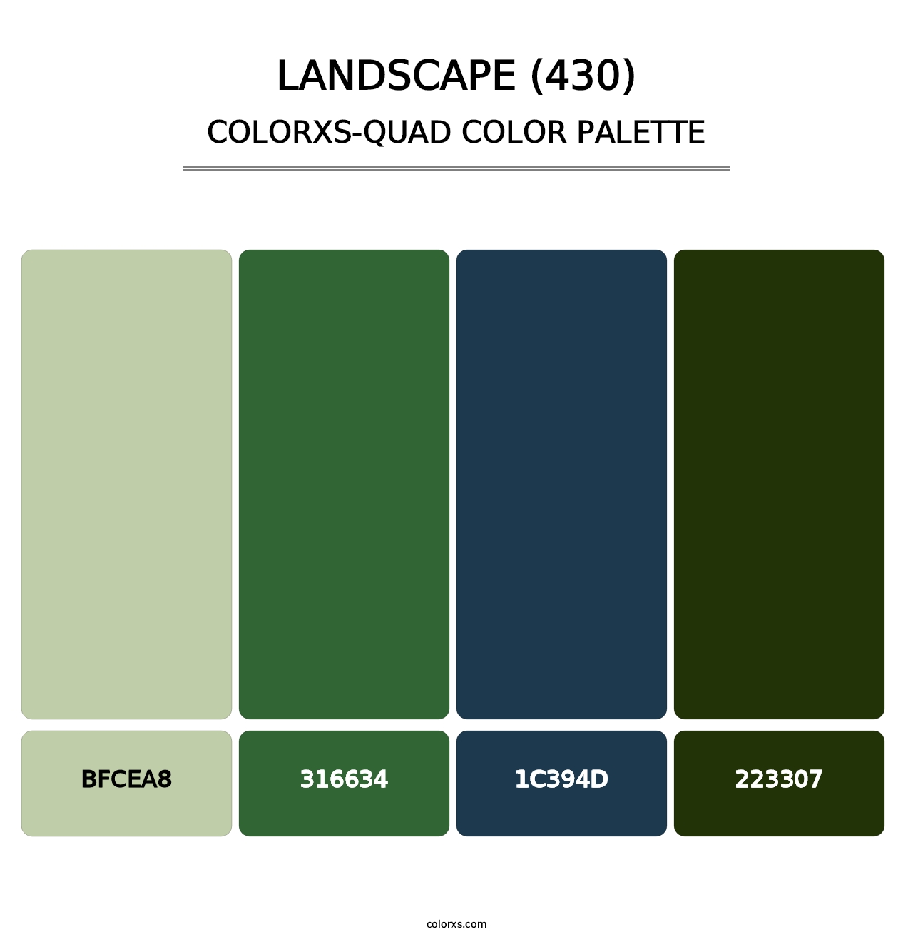 Landscape (430) - Colorxs Quad Palette