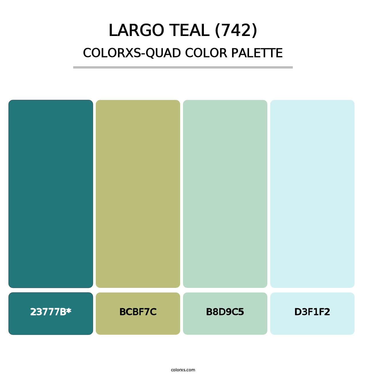 Largo Teal (742) - Colorxs Quad Palette