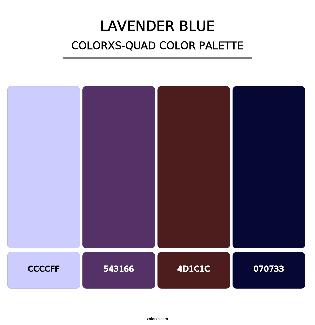 Lavender Blue - Colorxs Quad Palette