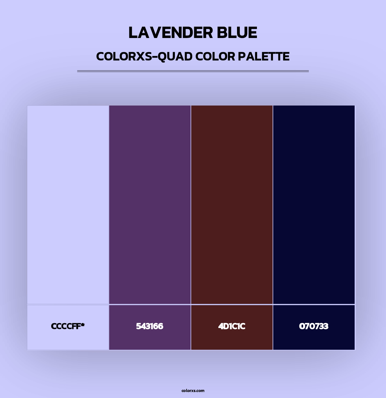 Lavender Blue - Colorxs Quad Palette