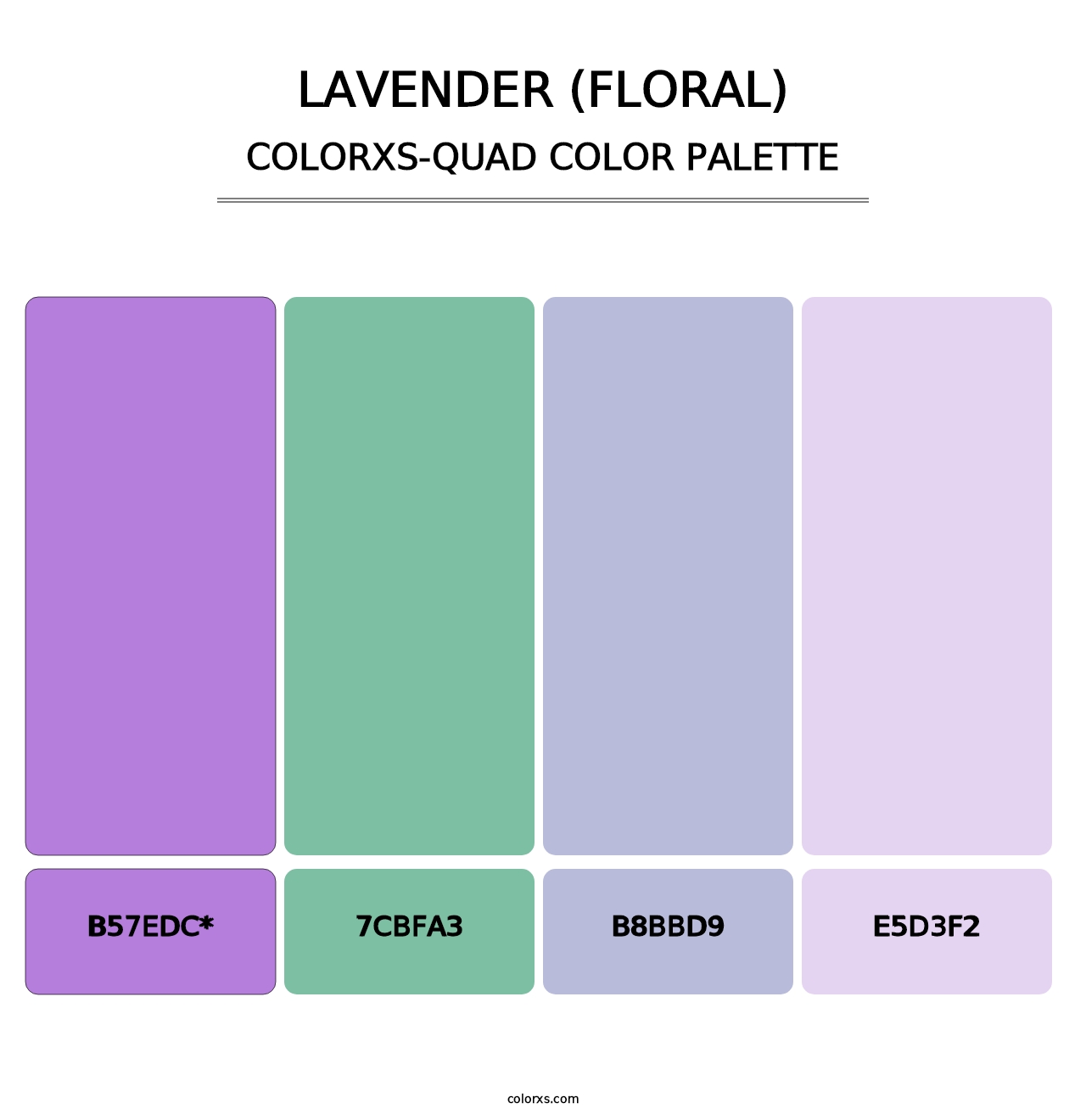 Lavender (Floral) - Colorxs Quad Palette