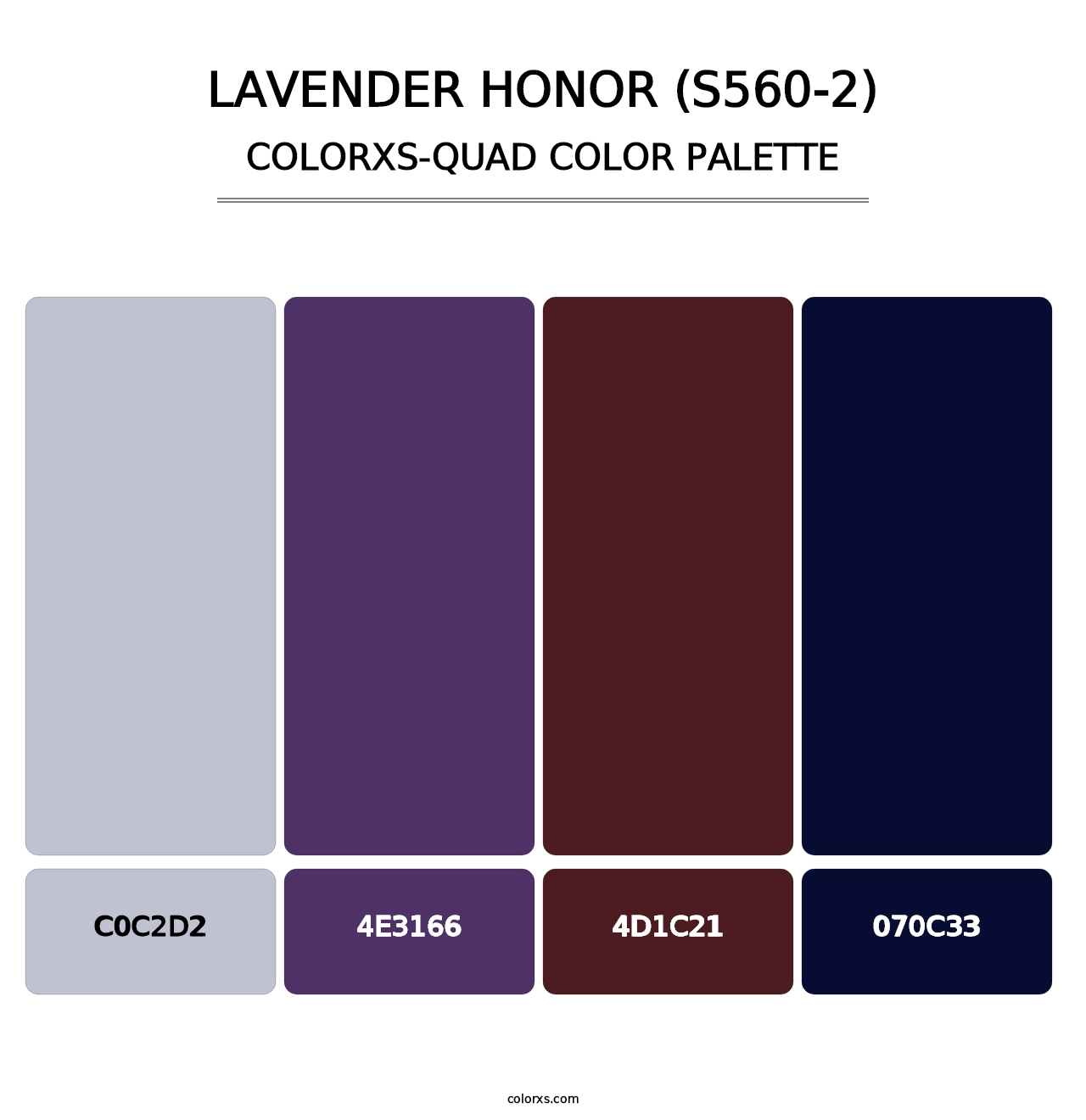 Lavender Honor (S560-2) - Colorxs Quad Palette