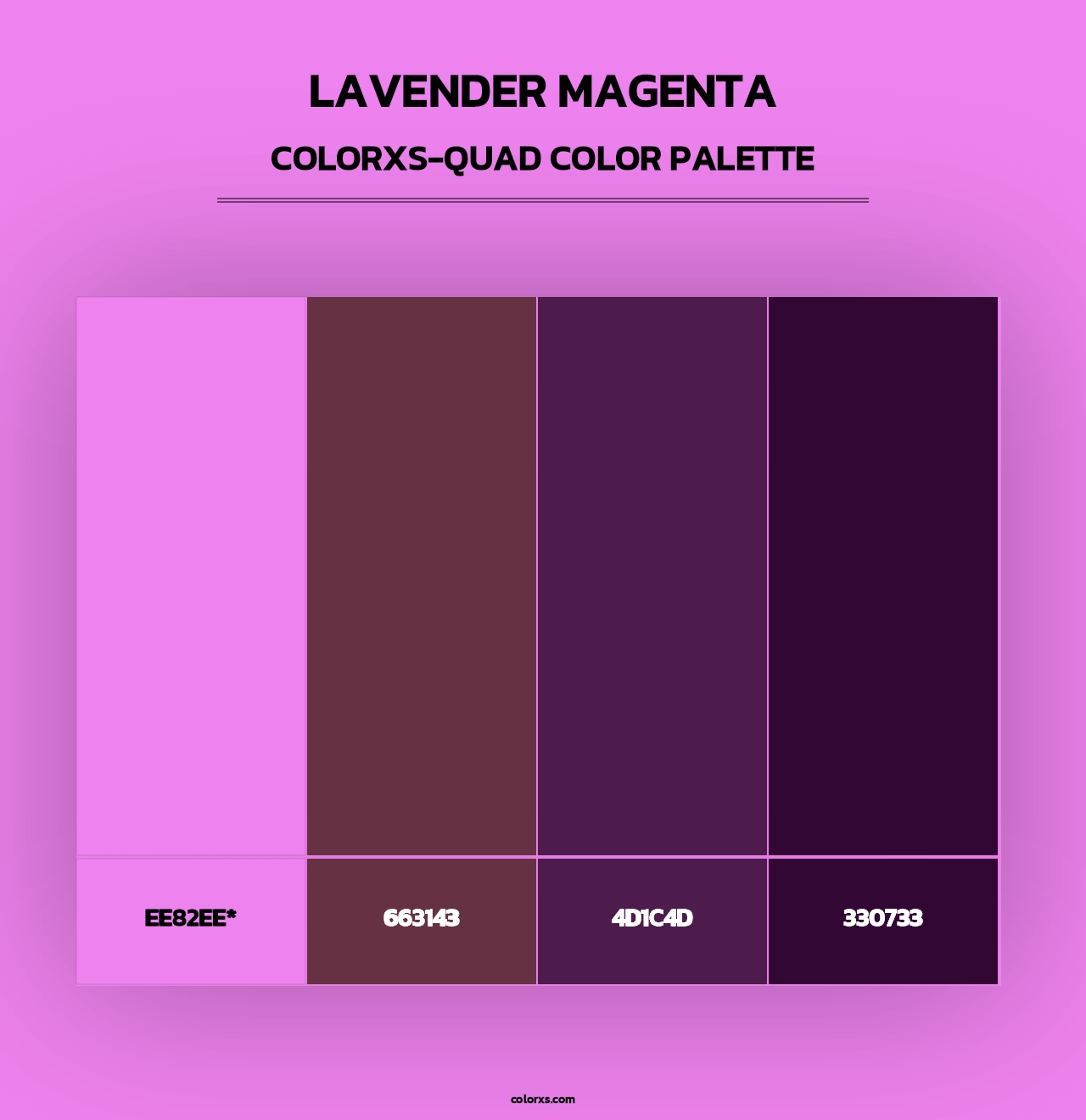 Lavender Magenta - Colorxs Quad Palette