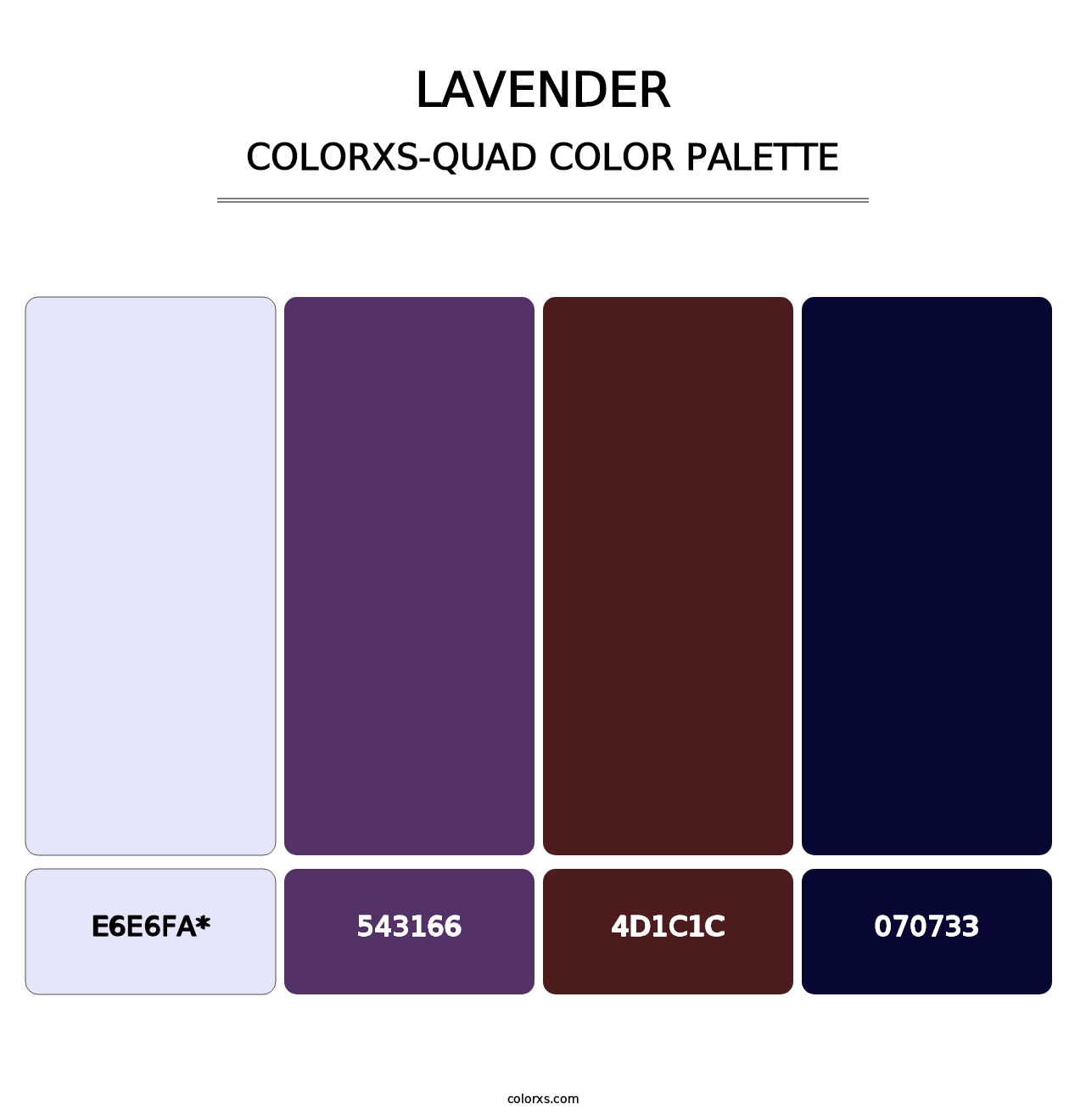 Lavender - Colorxs Quad Palette