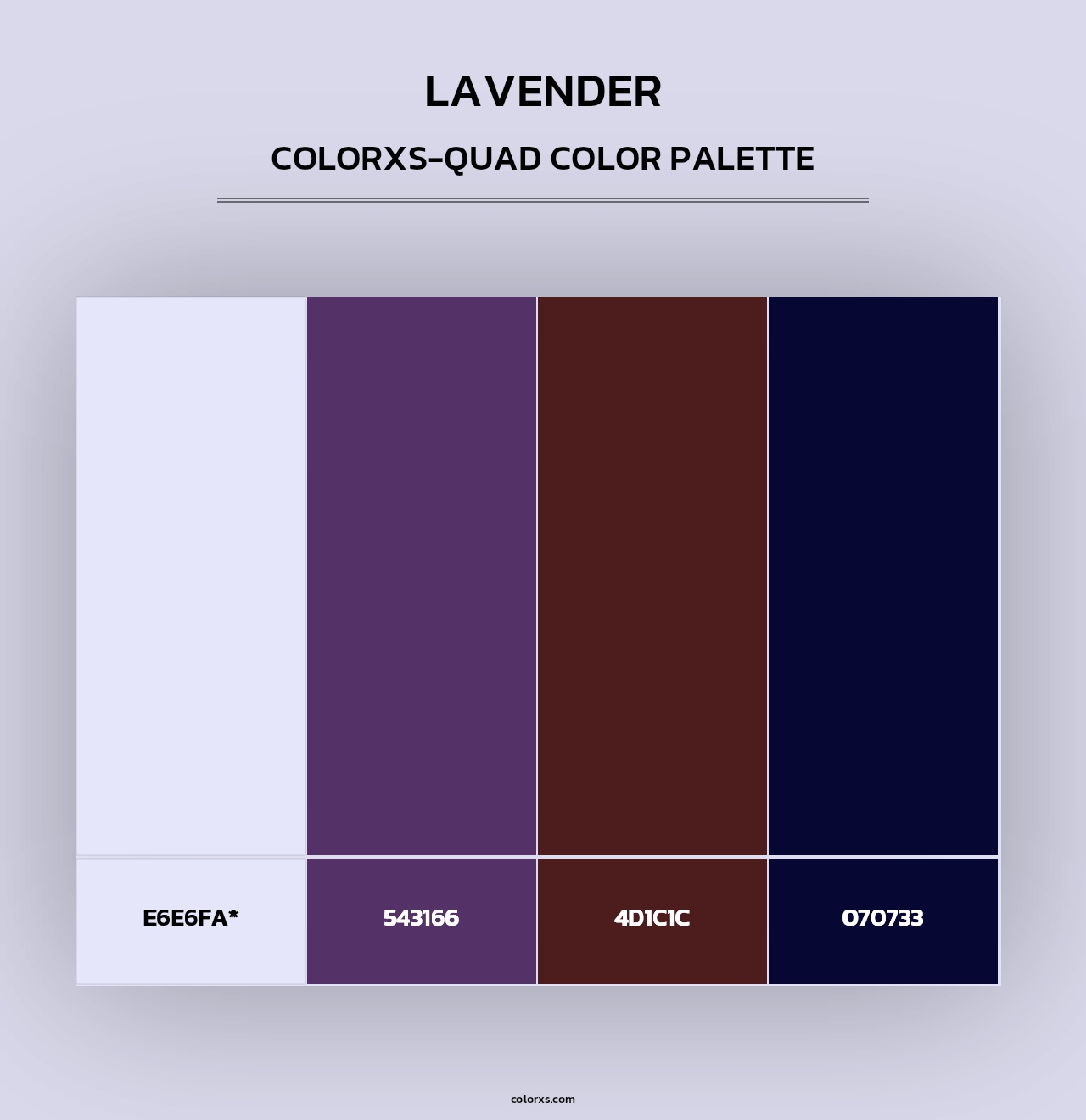 Lavender - Colorxs Quad Palette