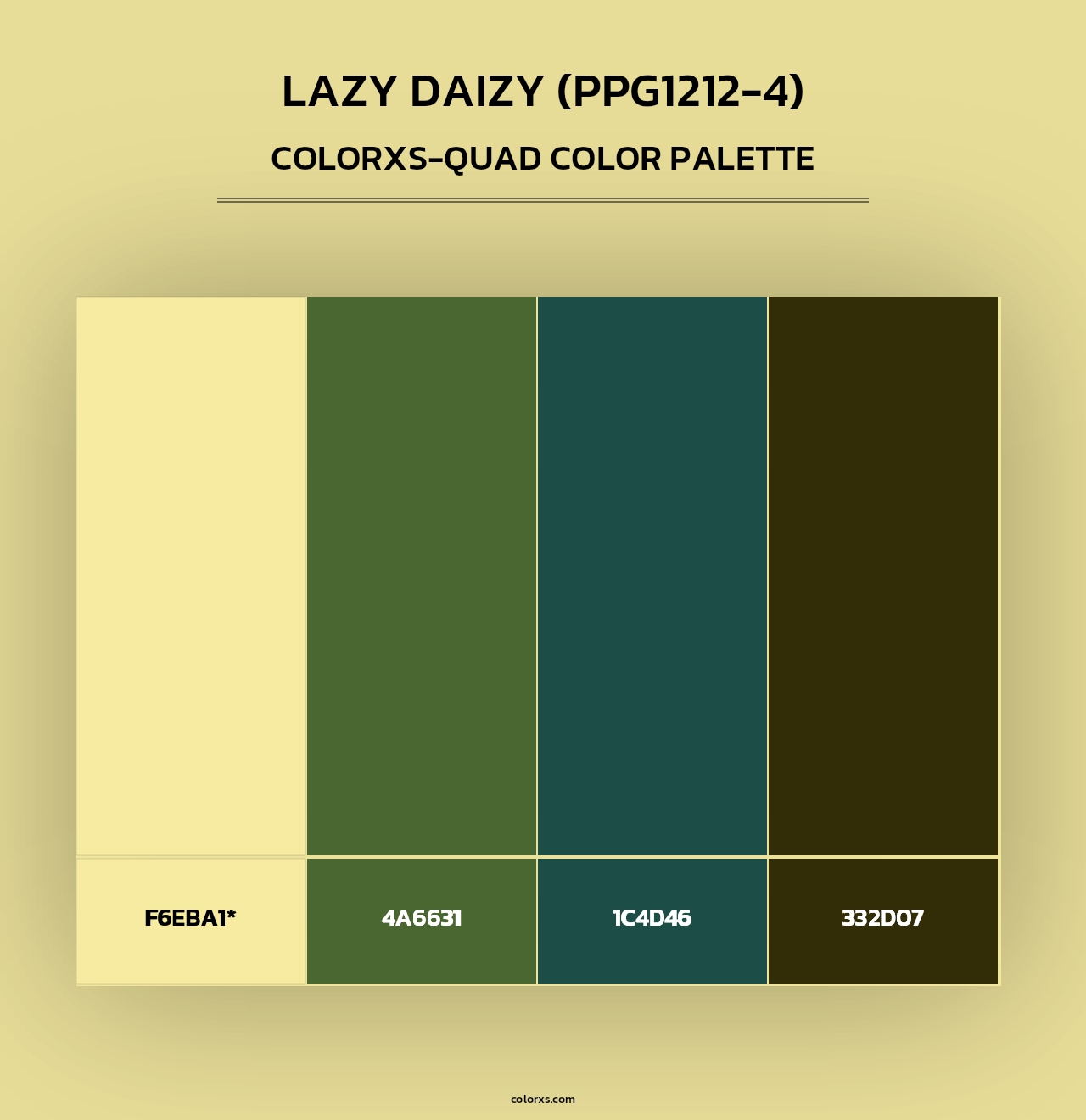 Lazy Daizy (PPG1212-4) - Colorxs Quad Palette