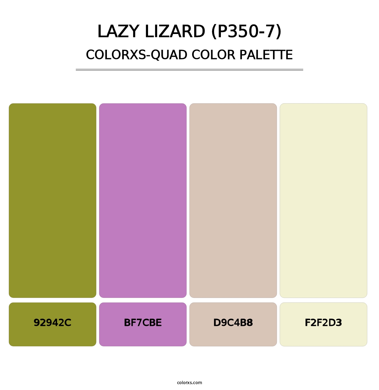Lazy Lizard (P350-7) - Colorxs Quad Palette