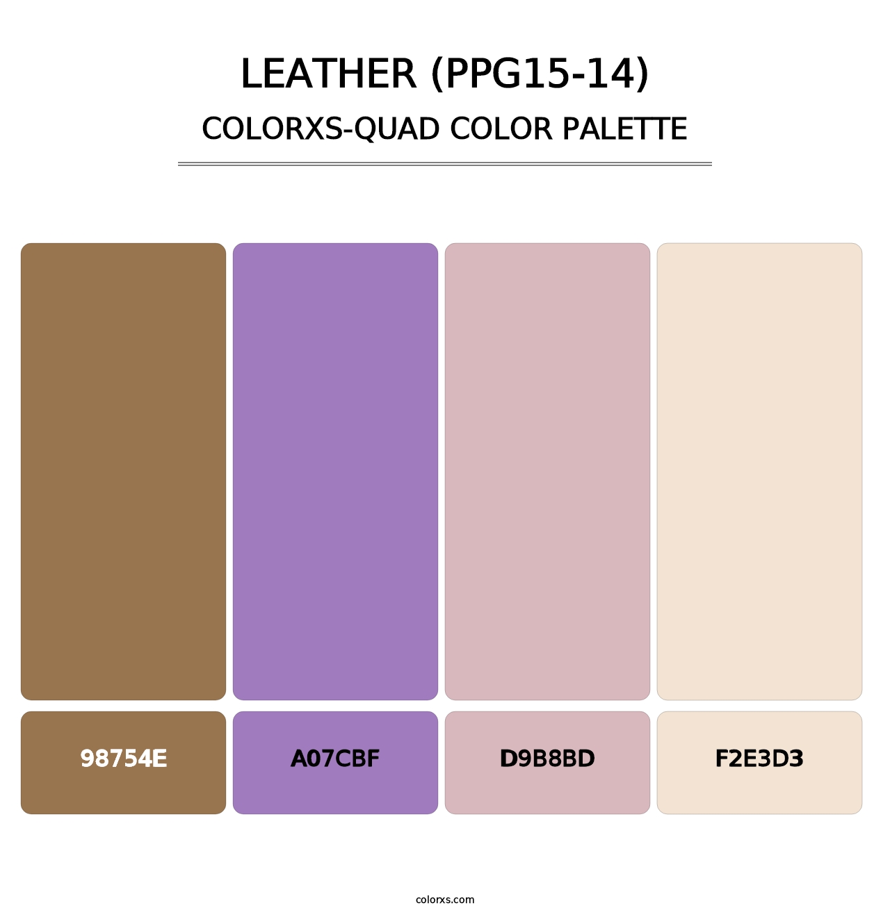 Leather (PPG15-14) - Colorxs Quad Palette