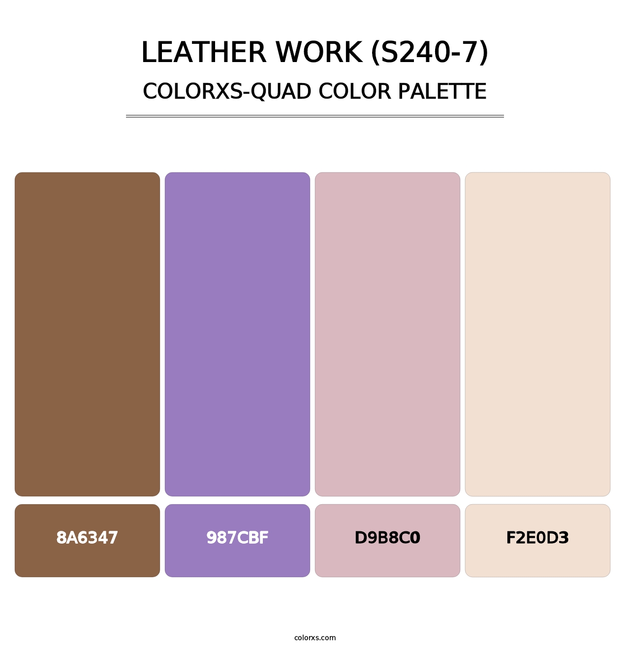 Leather Work (S240-7) - Colorxs Quad Palette