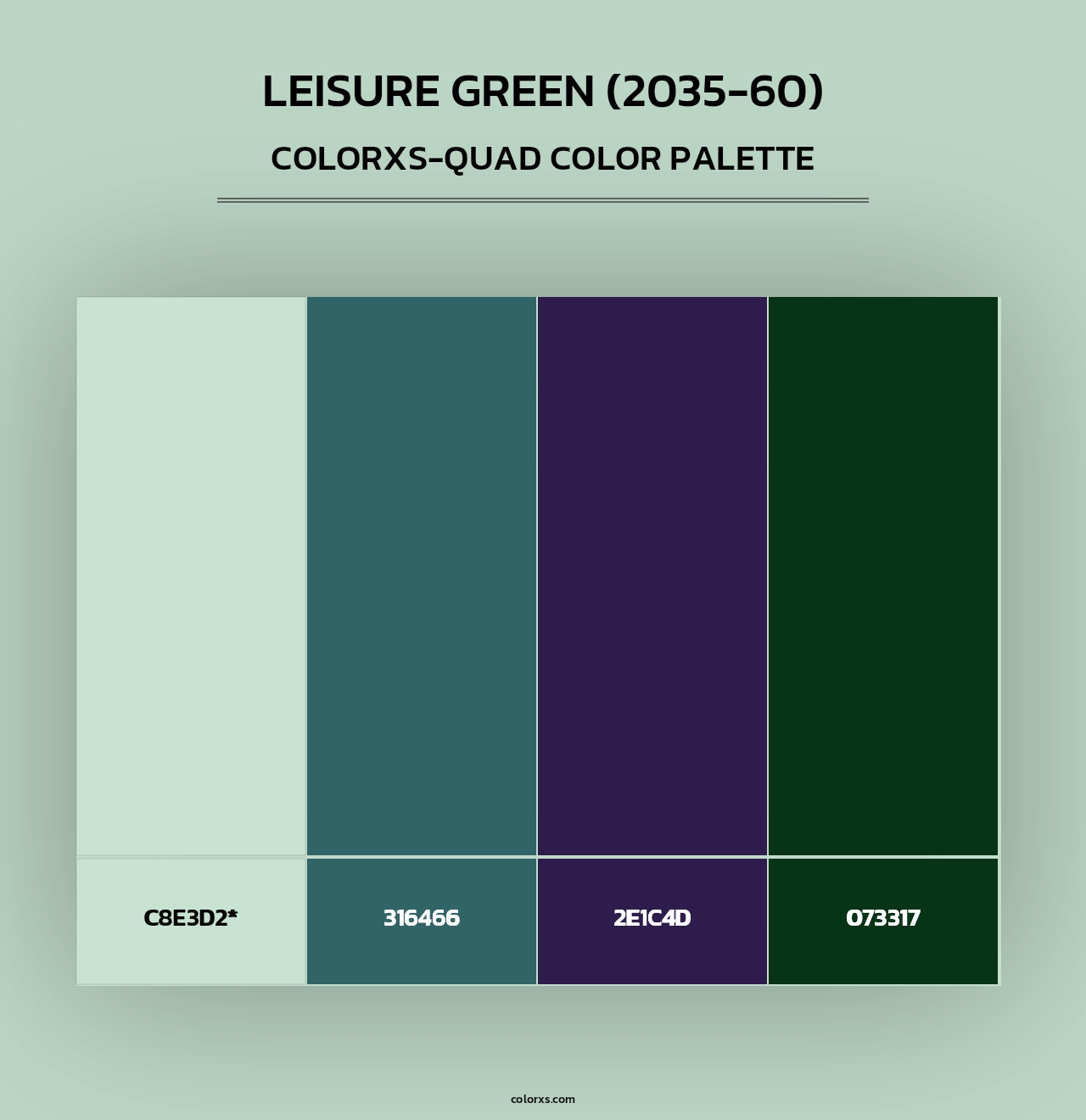 Leisure Green (2035-60) - Colorxs Quad Palette