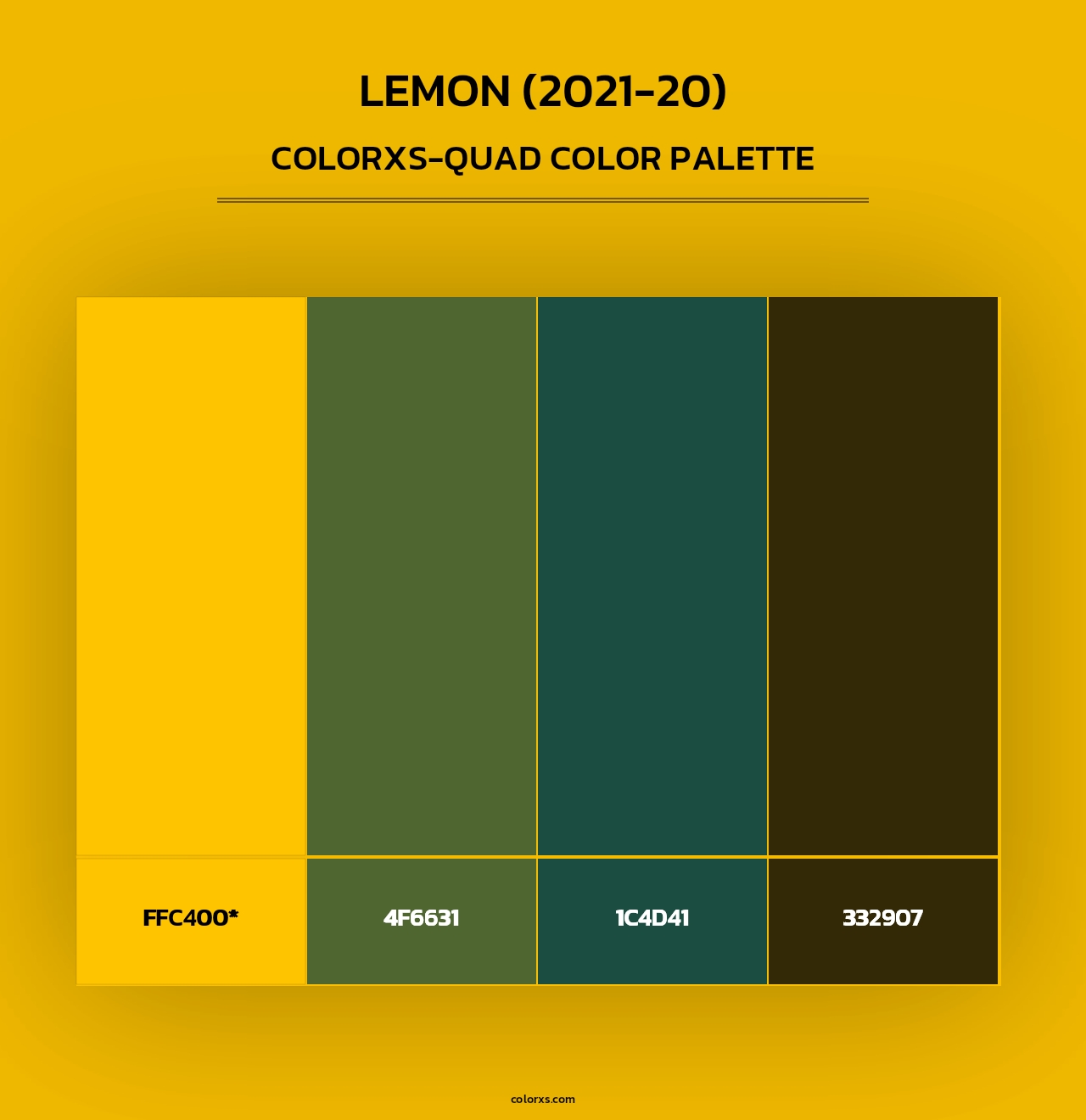 Lemon (2021-20) - Colorxs Quad Palette
