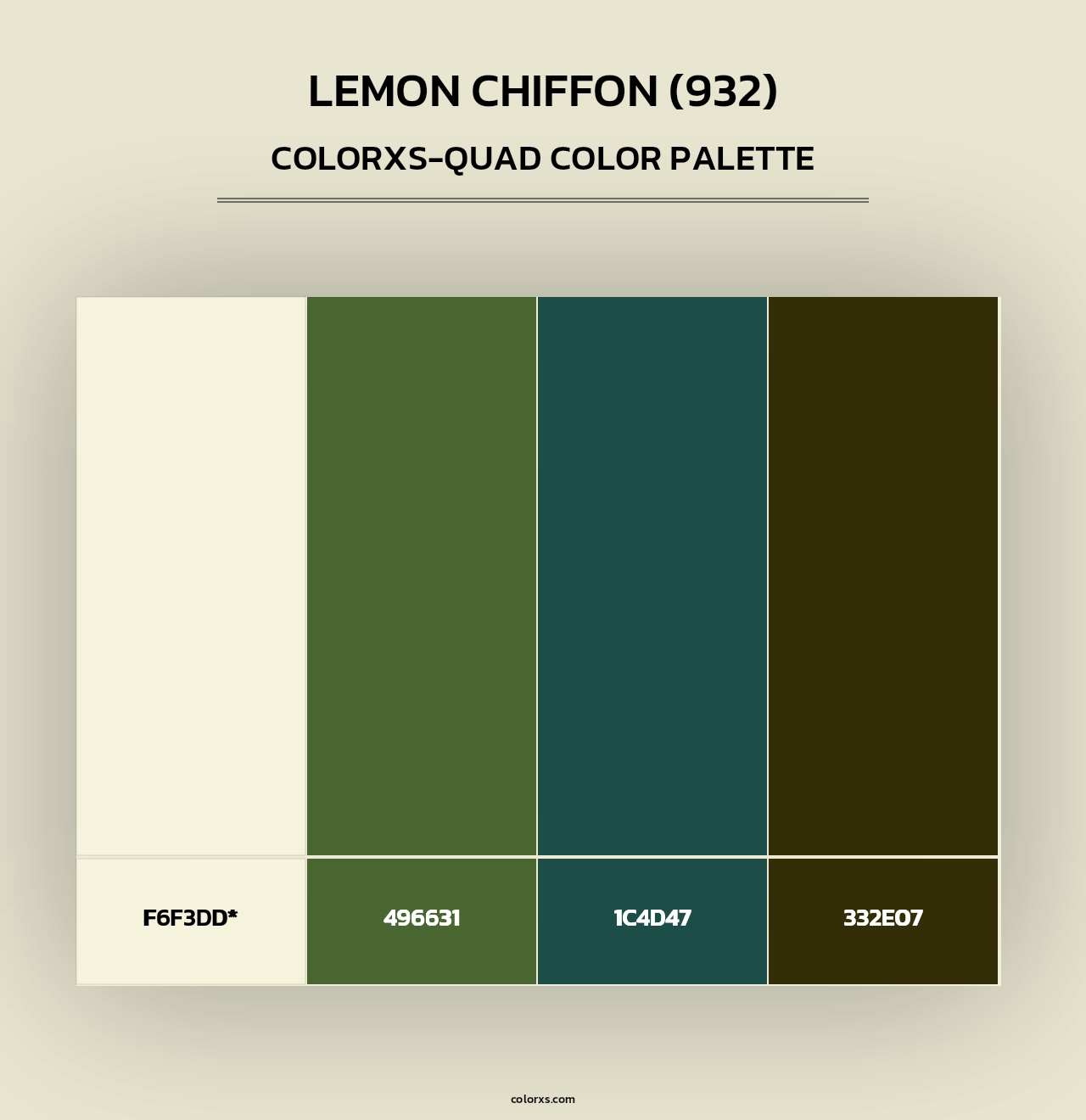 Lemon Chiffon (932) - Colorxs Quad Palette