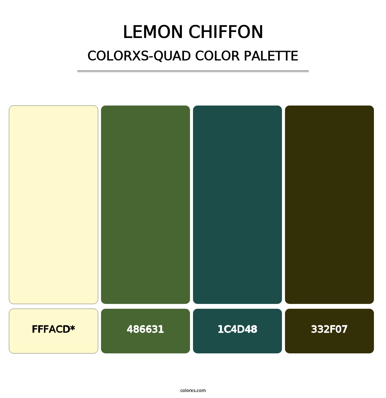 Lemon Chiffon - Colorxs Quad Palette