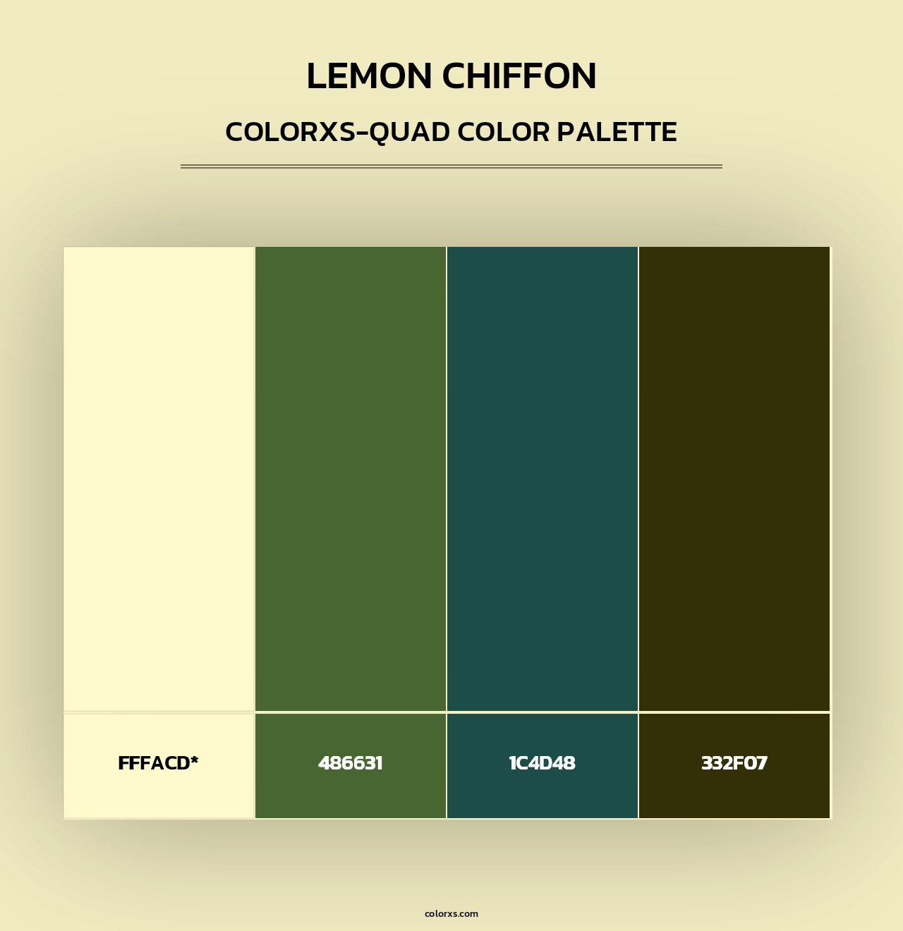 Lemon Chiffon - Colorxs Quad Palette
