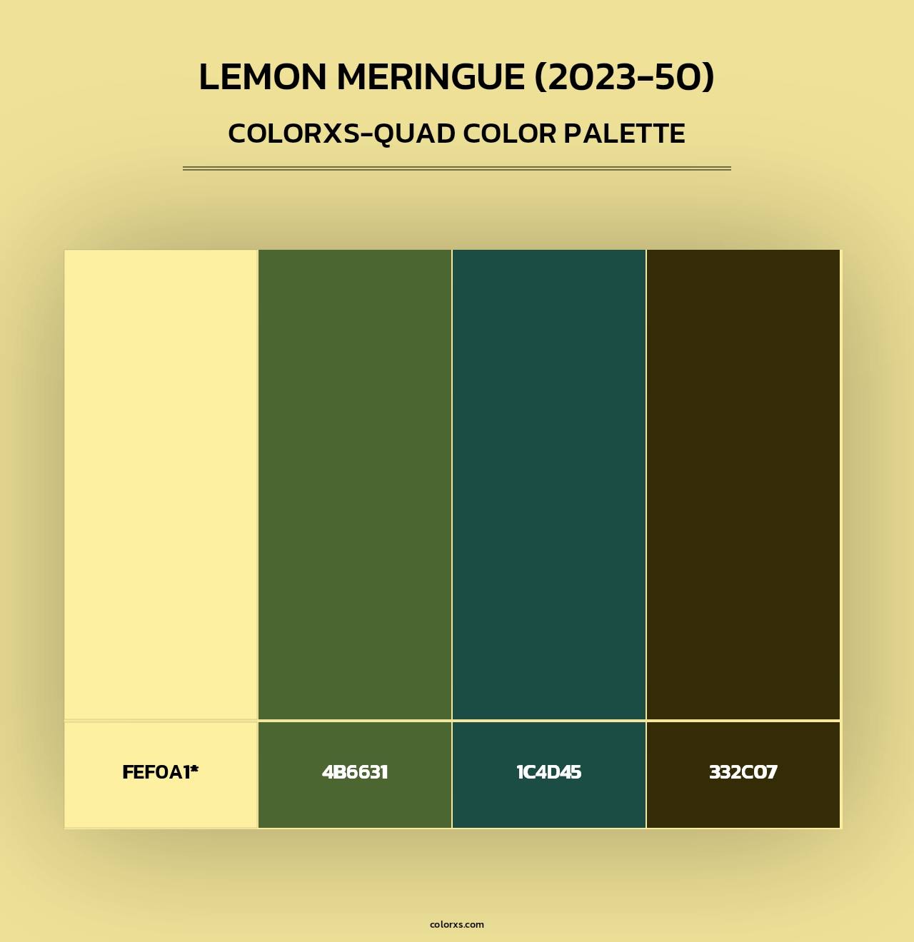 Lemon Meringue (2023-50) - Colorxs Quad Palette
