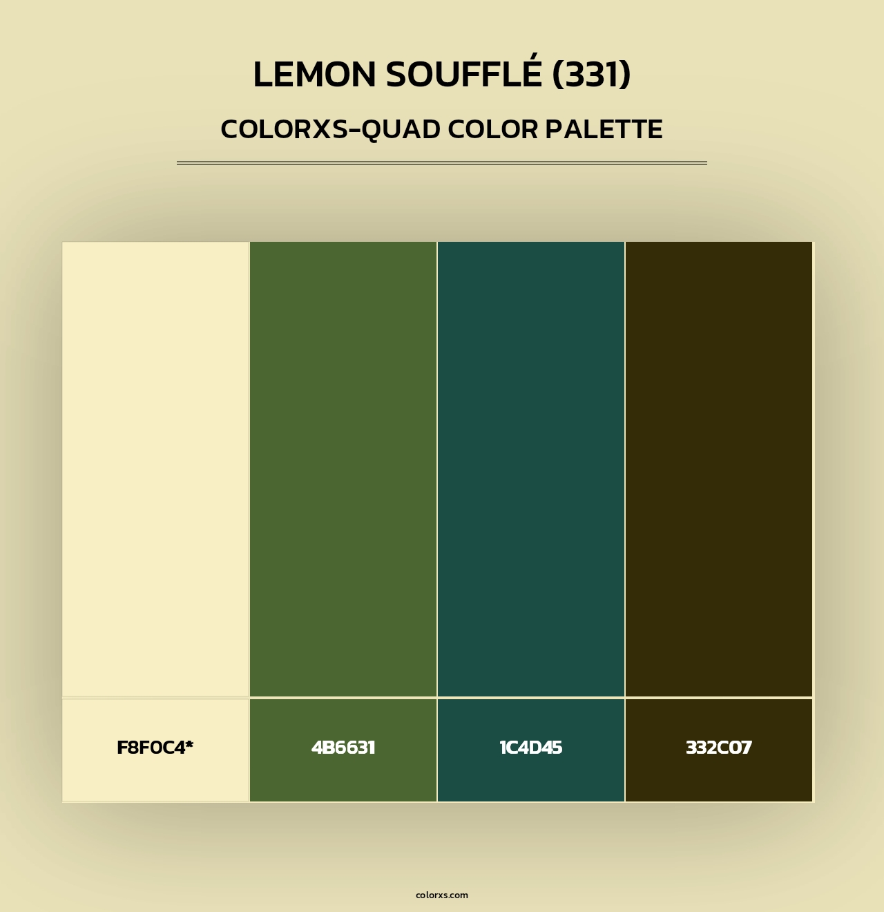 Lemon Soufflé (331) - Colorxs Quad Palette