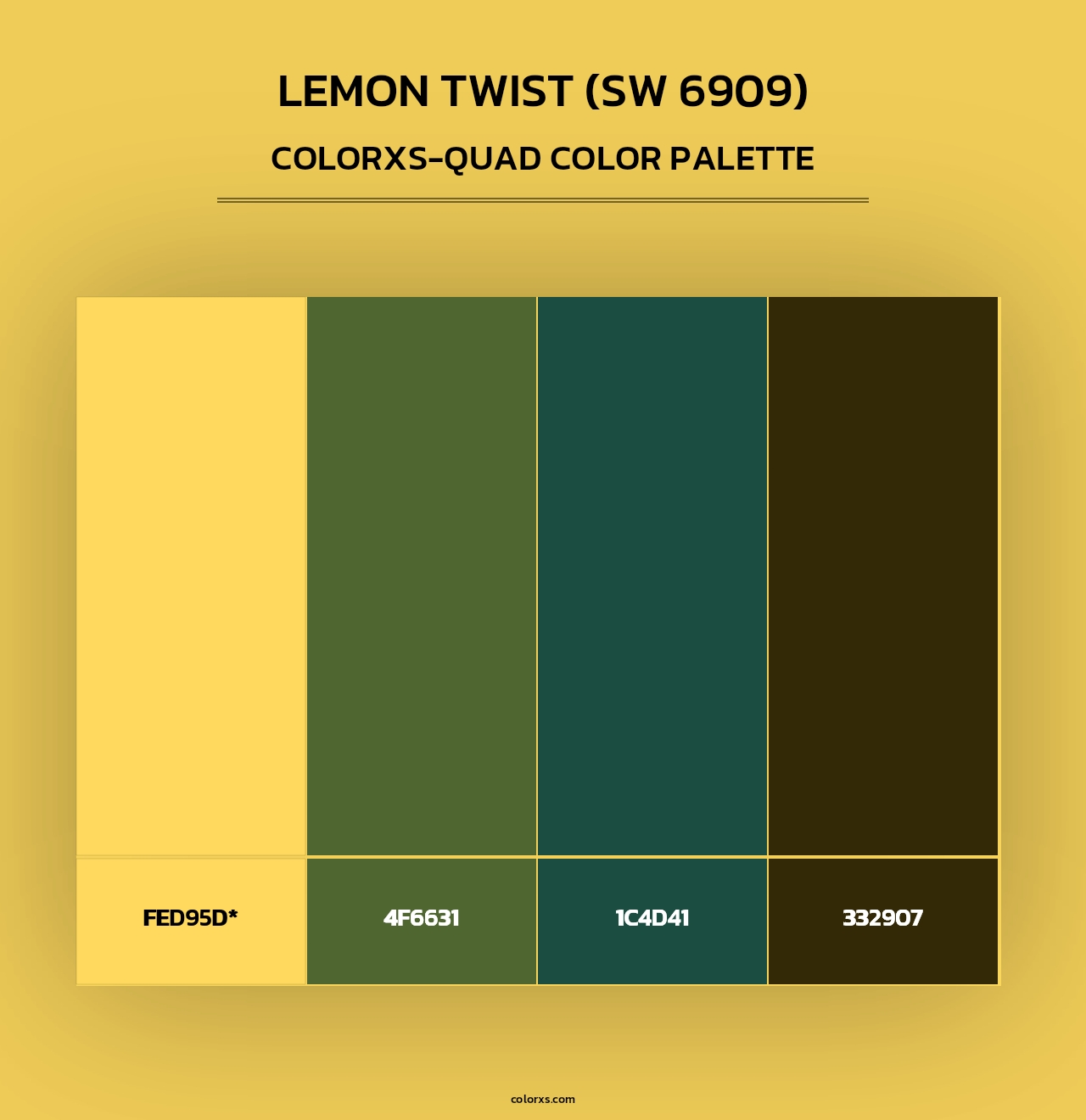 Lemon Twist (SW 6909) - Colorxs Quad Palette