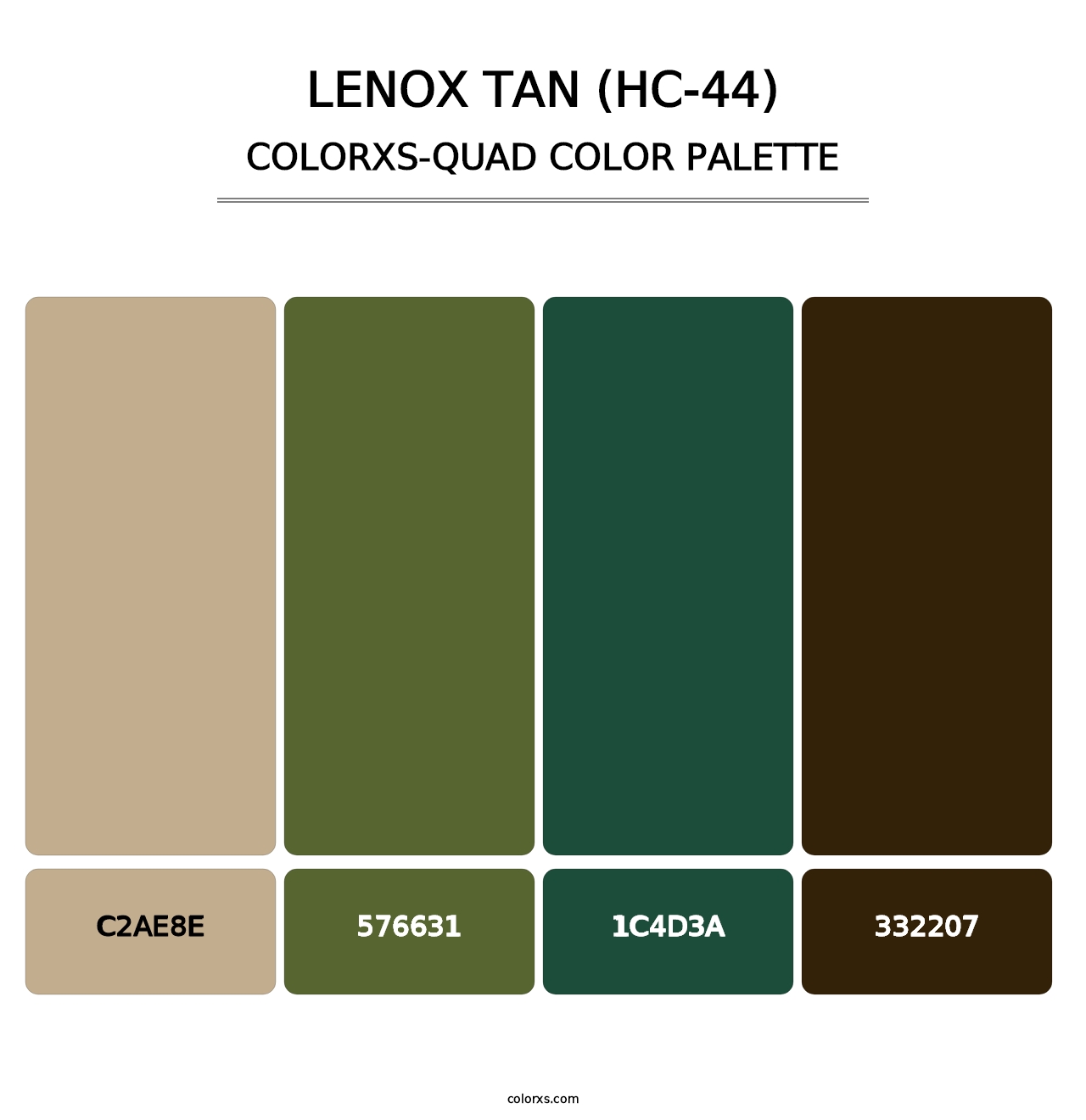 Lenox Tan (HC-44) - Colorxs Quad Palette