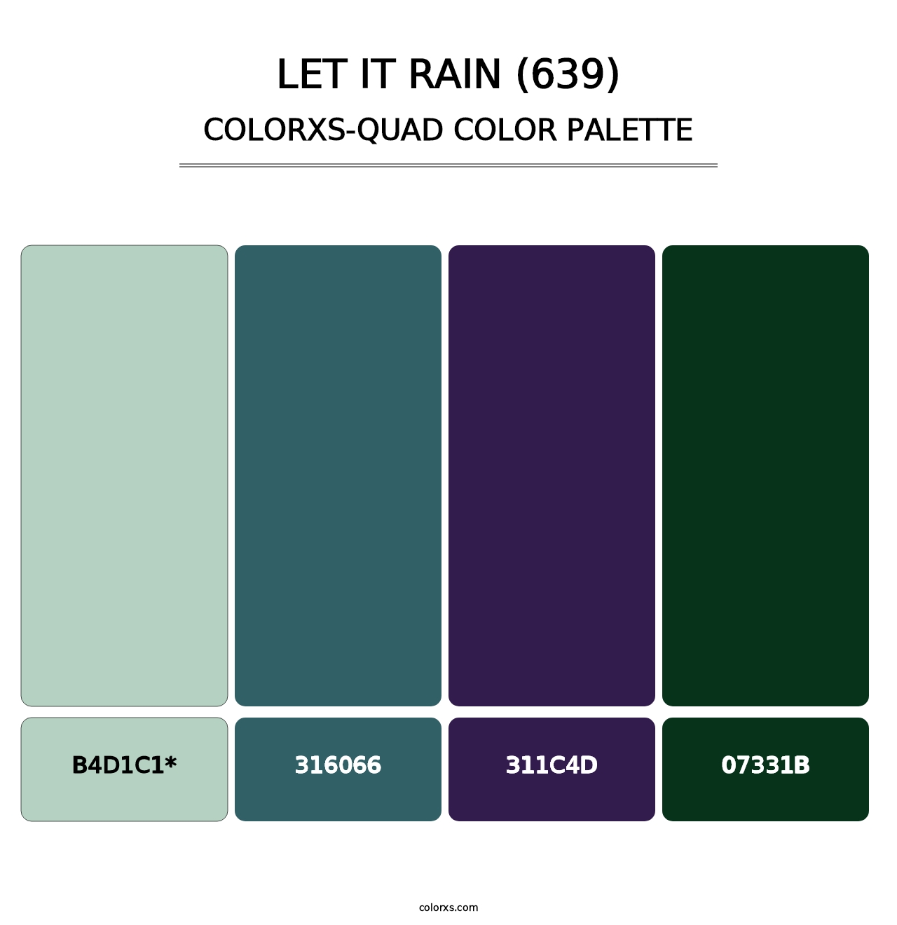 Let It Rain (639) - Colorxs Quad Palette