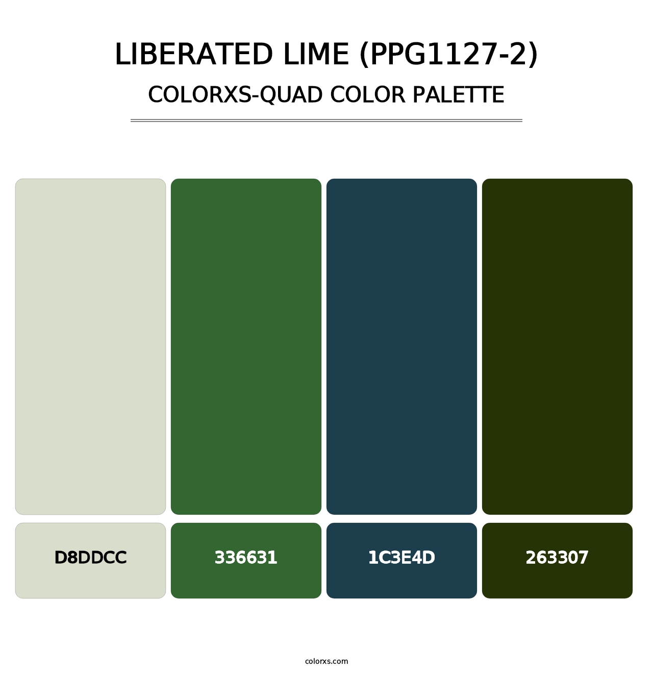 Liberated Lime (PPG1127-2) - Colorxs Quad Palette