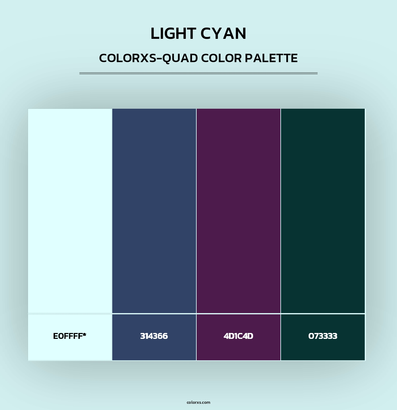 Light Cyan - Colorxs Quad Palette
