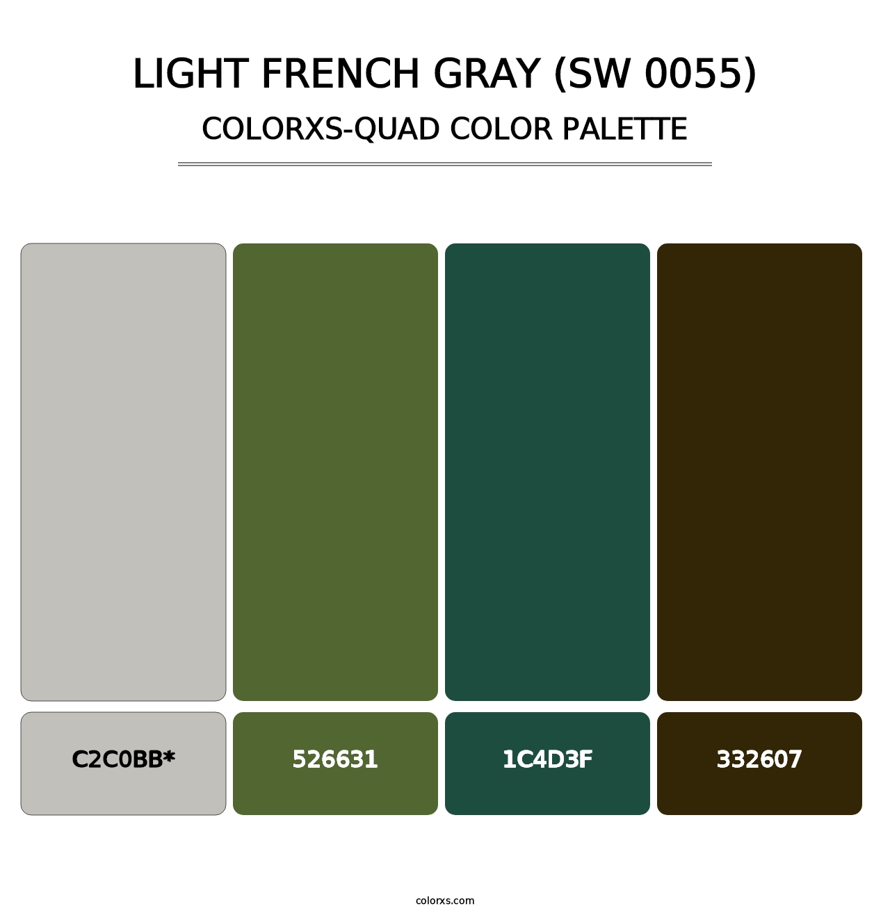 Light French Gray (SW 0055) - Colorxs Quad Palette