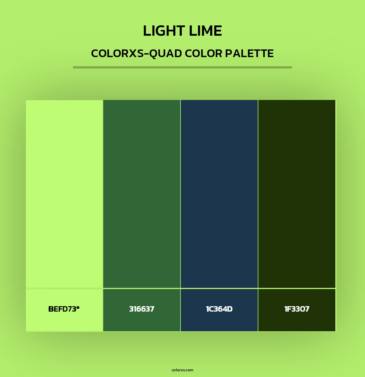 Light Lime - Colorxs Quad Palette
