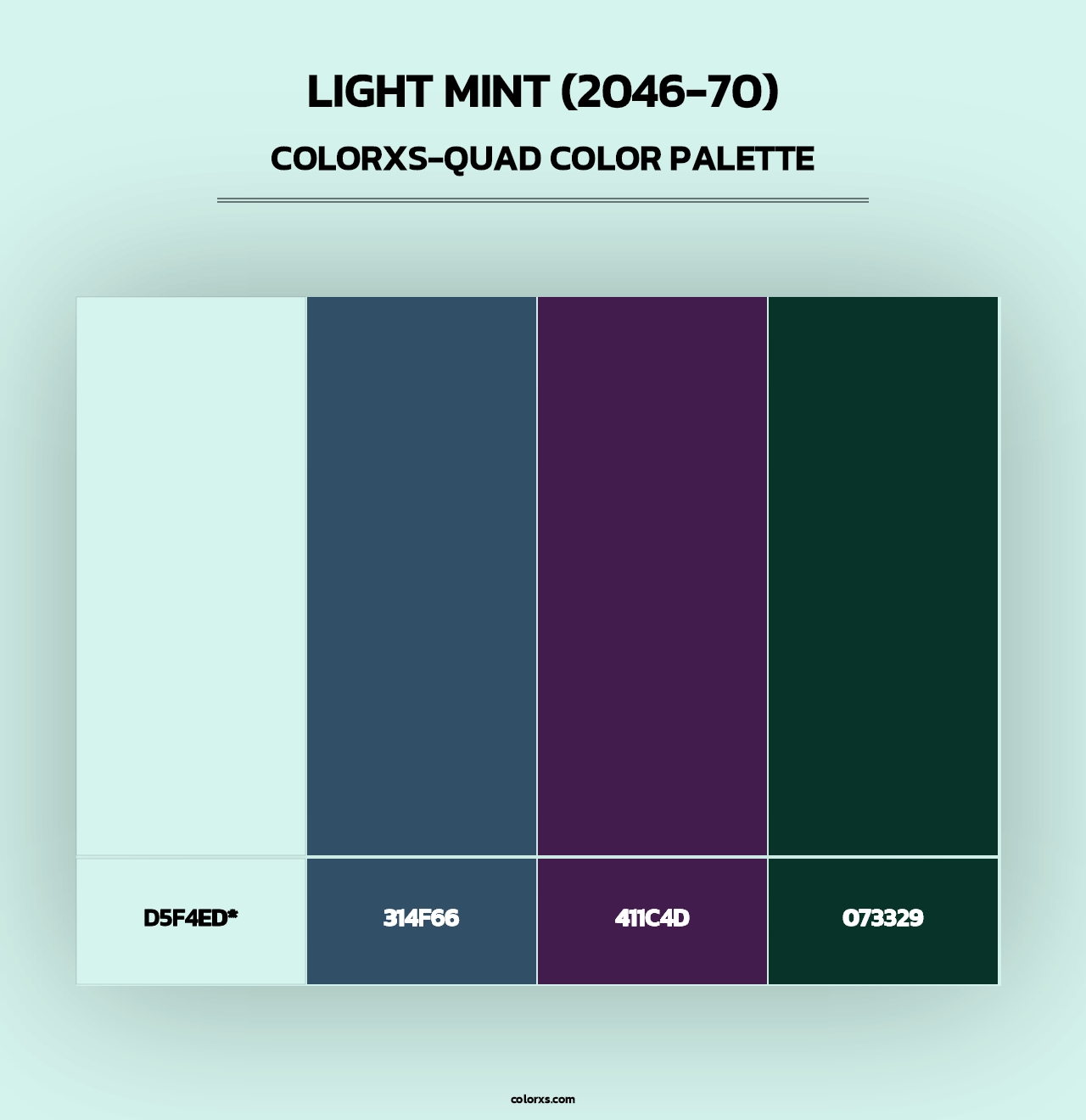 Light Mint (2046-70) - Colorxs Quad Palette