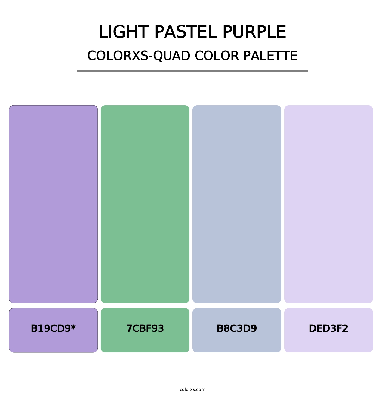 Light Pastel Purple - Colorxs Quad Palette