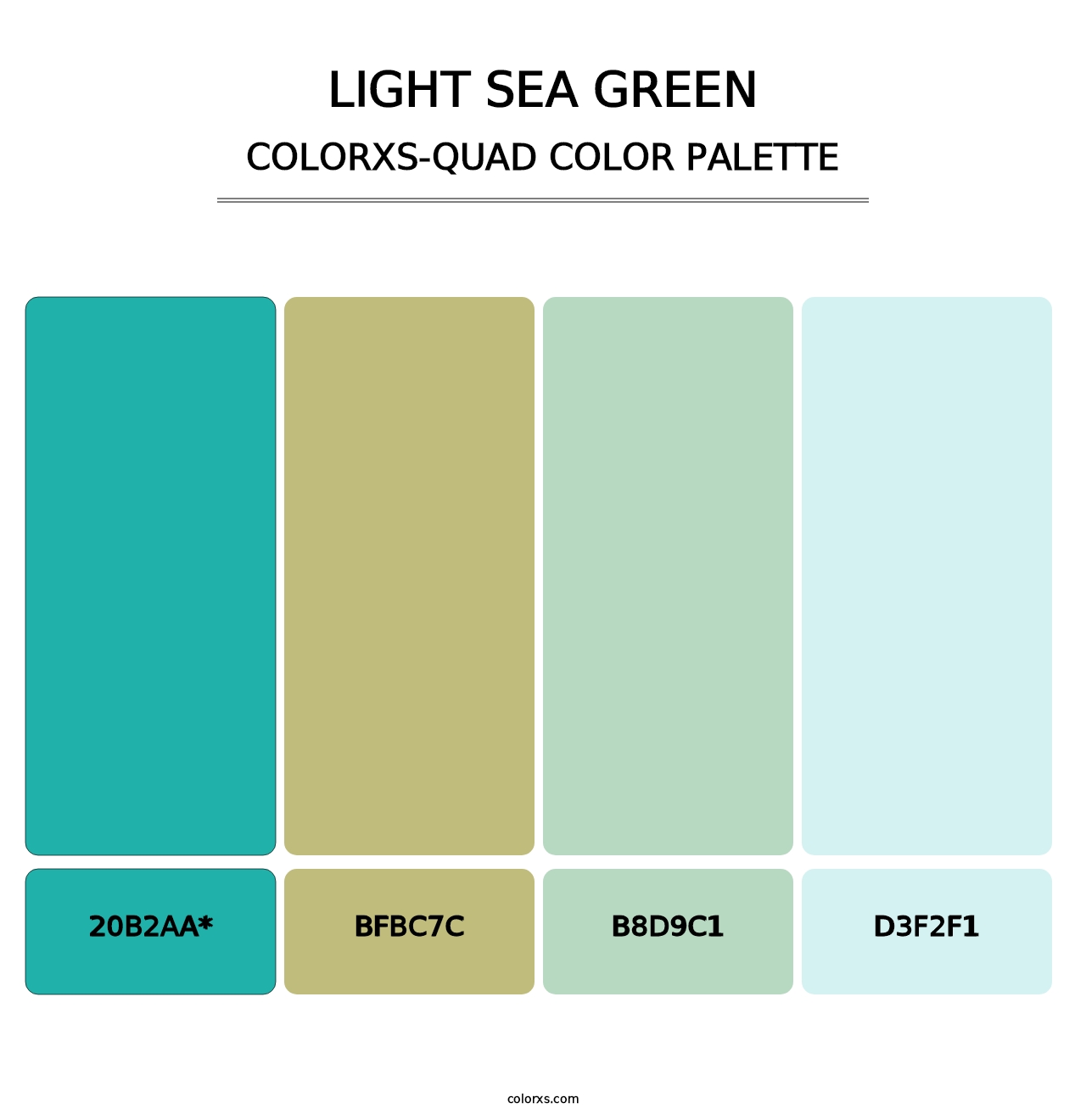 Light Sea Green - Colorxs Quad Palette
