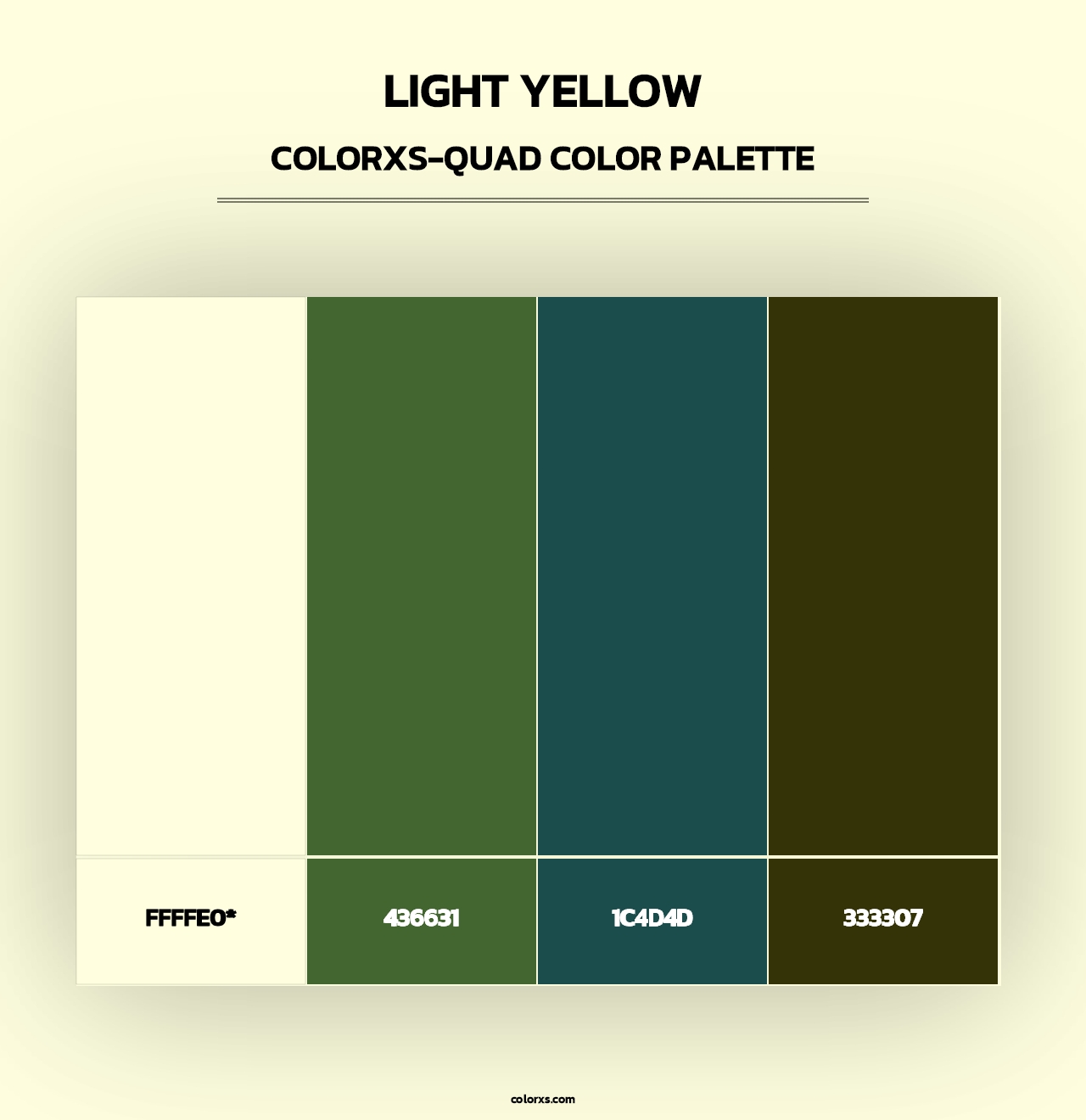 Light yellow - Colorxs Quad Palette