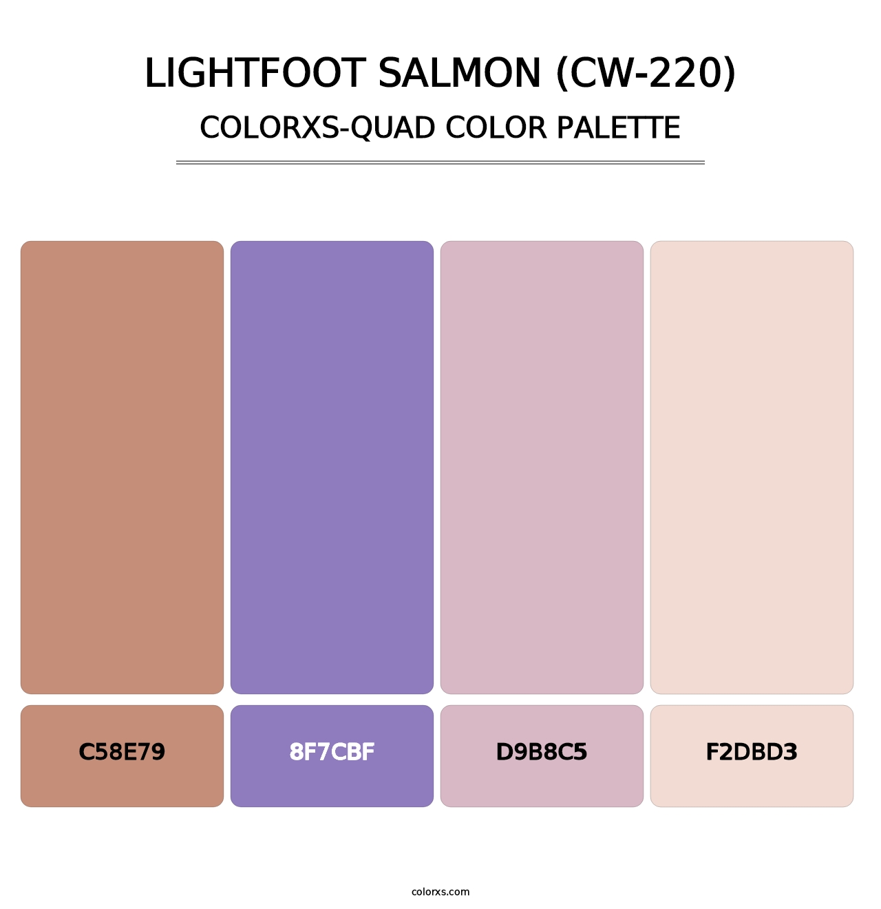 Lightfoot Salmon (CW-220) - Colorxs Quad Palette