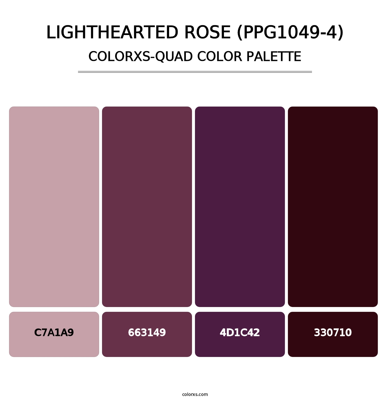 Lighthearted Rose (PPG1049-4) - Colorxs Quad Palette