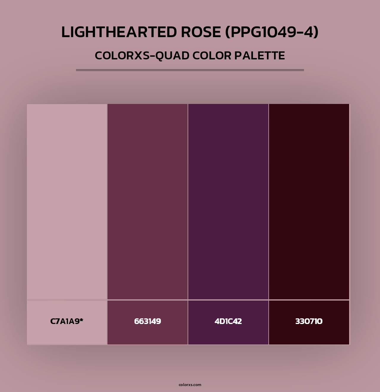 Lighthearted Rose (PPG1049-4) - Colorxs Quad Palette