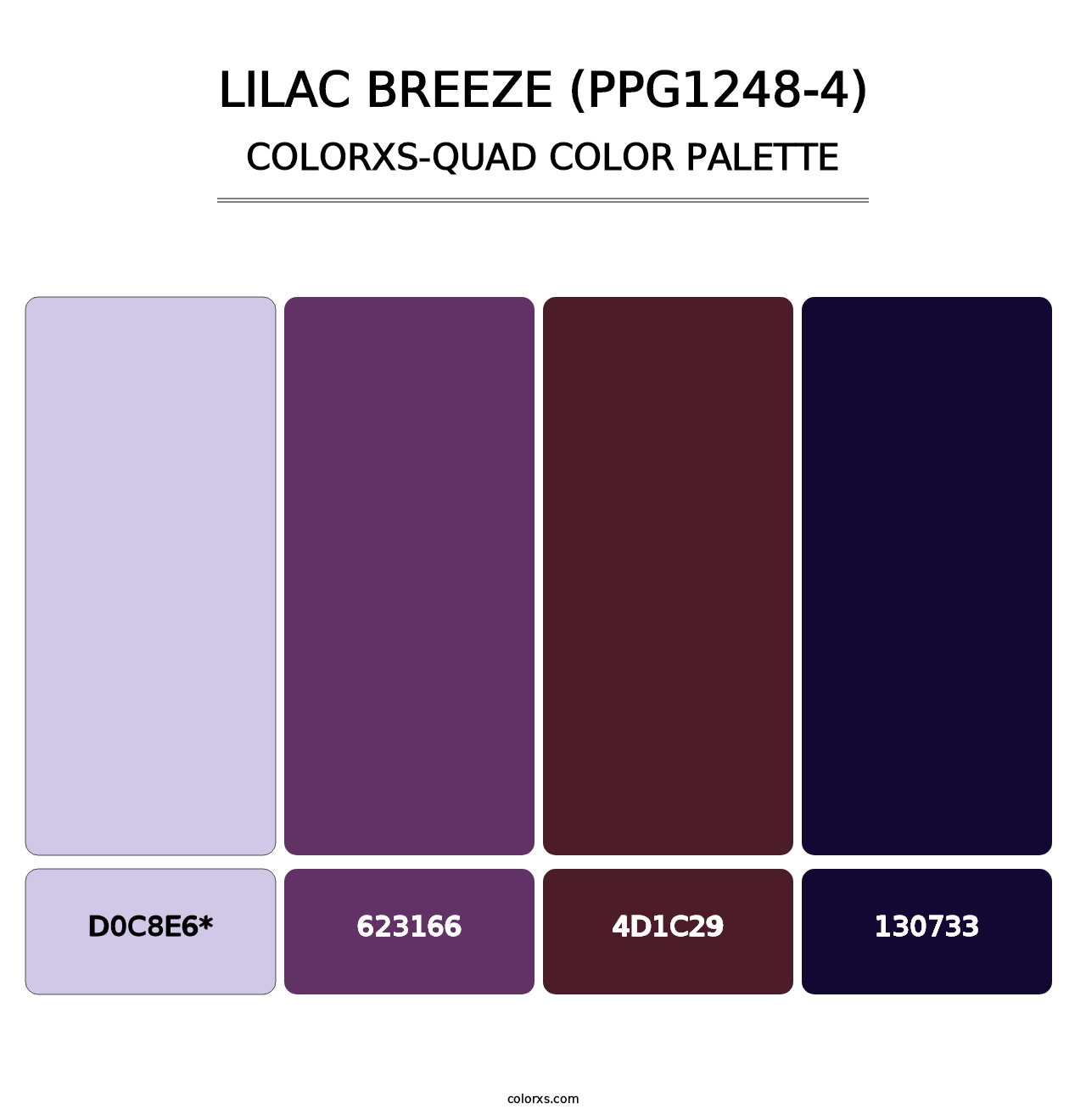 Lilac Breeze (PPG1248-4) - Colorxs Quad Palette