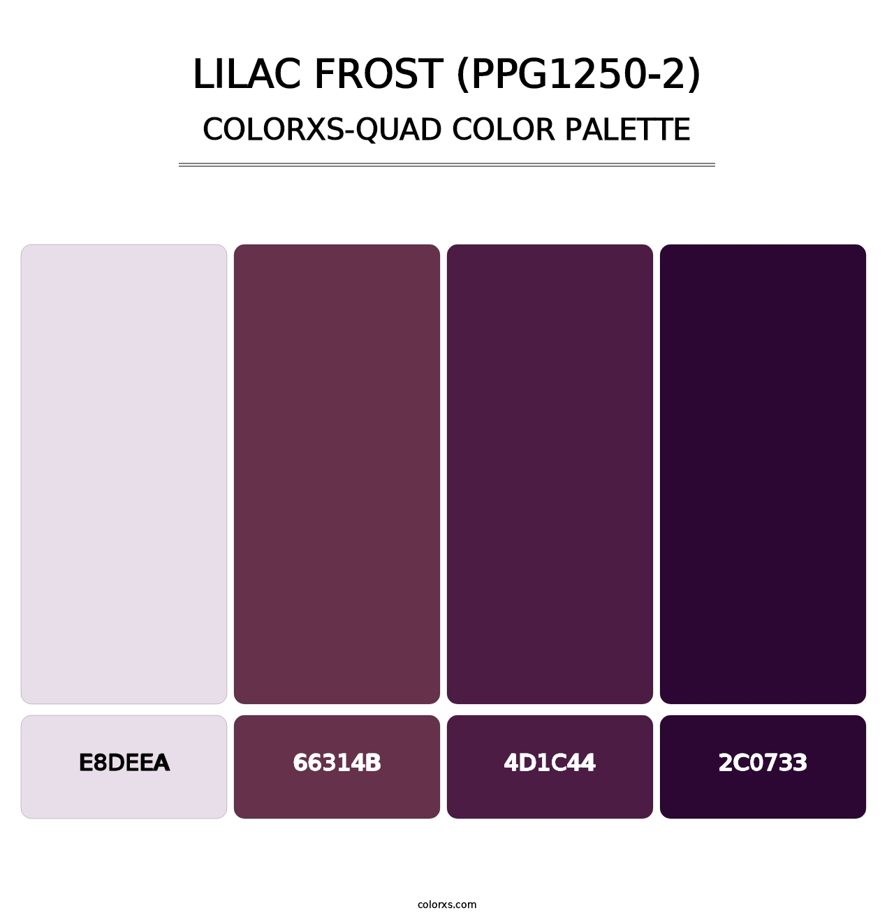 Lilac Frost (PPG1250-2) - Colorxs Quad Palette