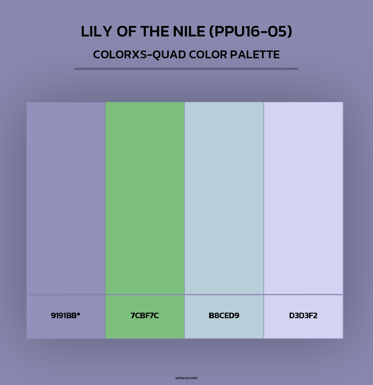 Lily Of The Nile (PPU16-05) - Colorxs Quad Palette