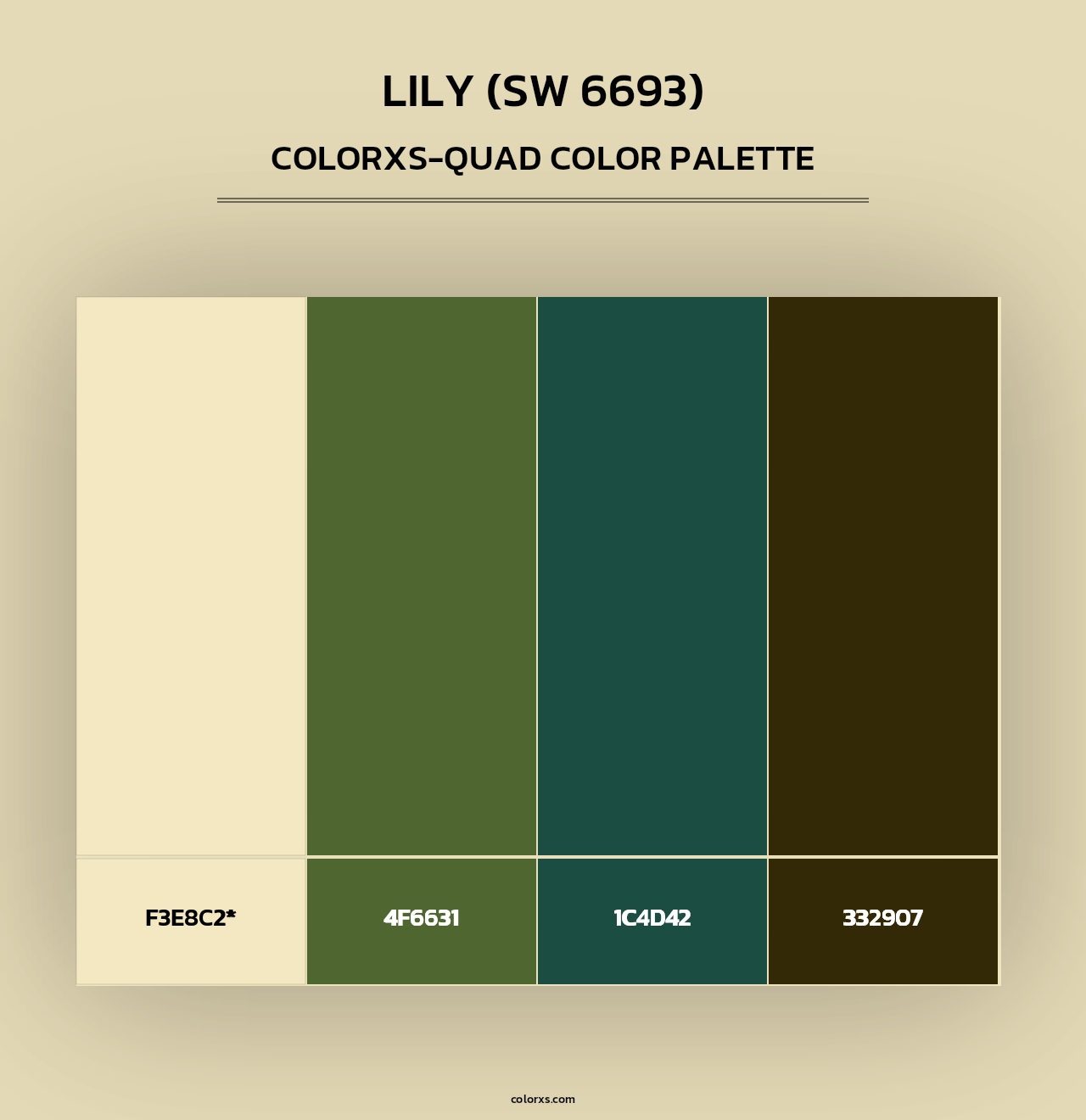 Lily (SW 6693) - Colorxs Quad Palette